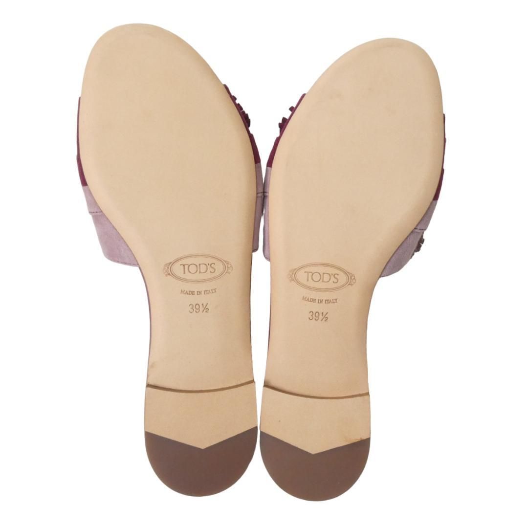 未使用 TOD'S トッズ サンダル ミュール ベルトモチーフ フリンジ
