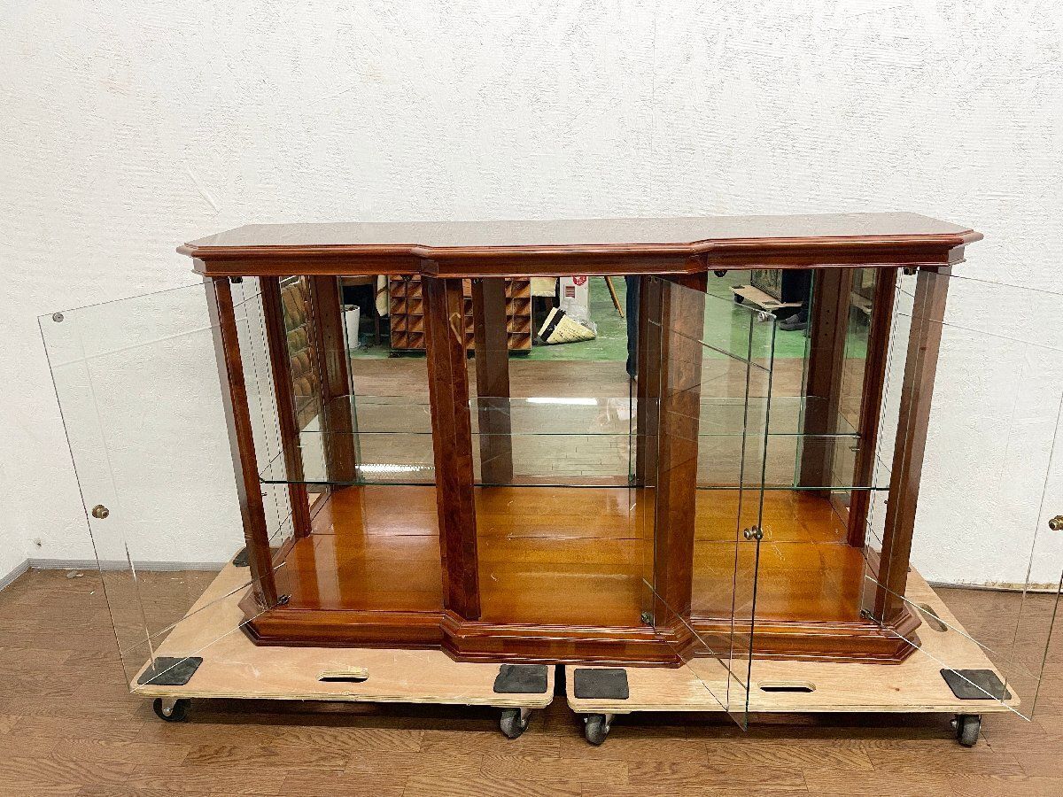 イタリア製 キャビネット サイドボード 飾り棚 収納 ミラーバック ガラス棚 ショーケース アンティーク 貝1267 MARWIL-DEMENAGEMENTS_CH