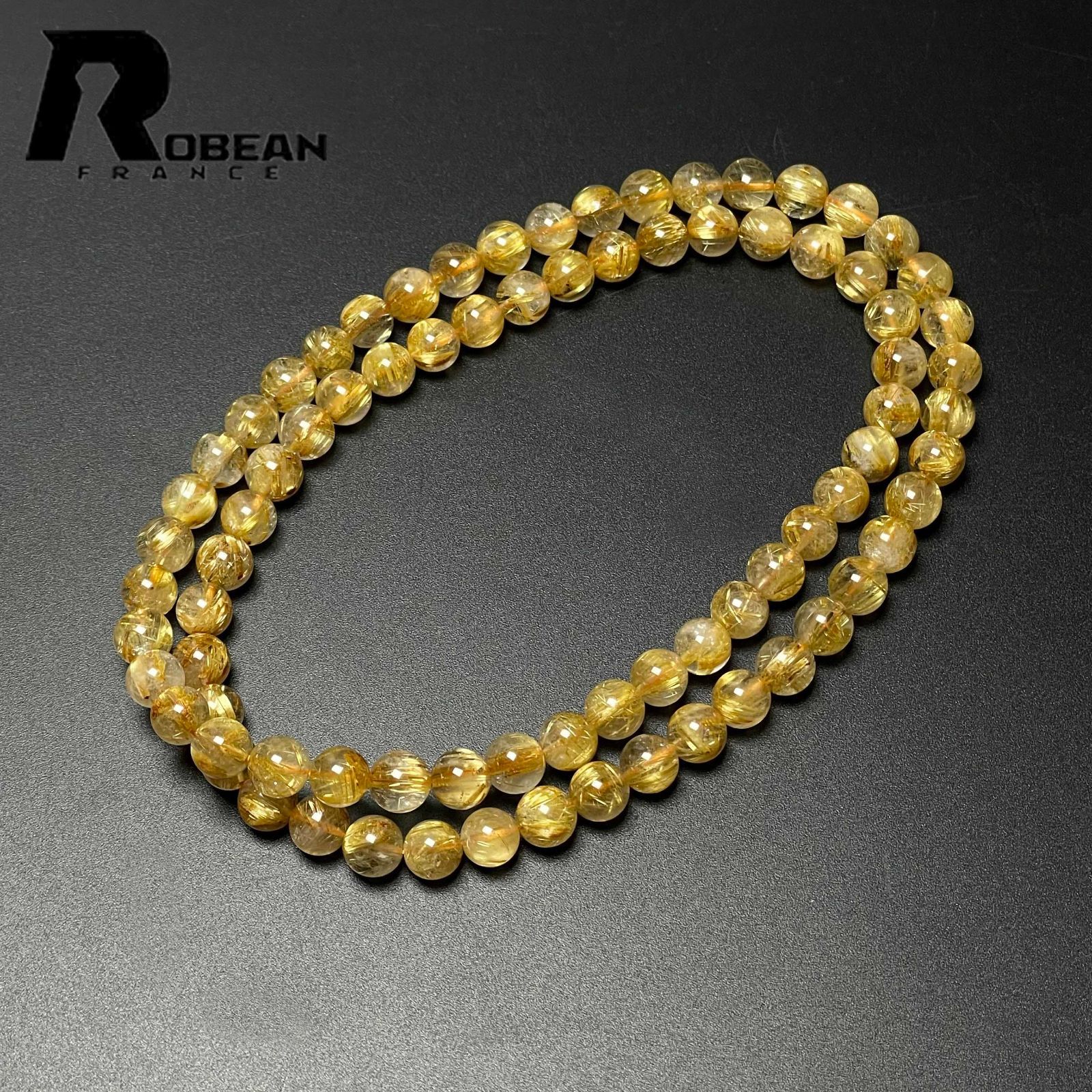 高級 EU製 定価14万円☆ROBEAN・タイチンルチル☆黄金針水晶