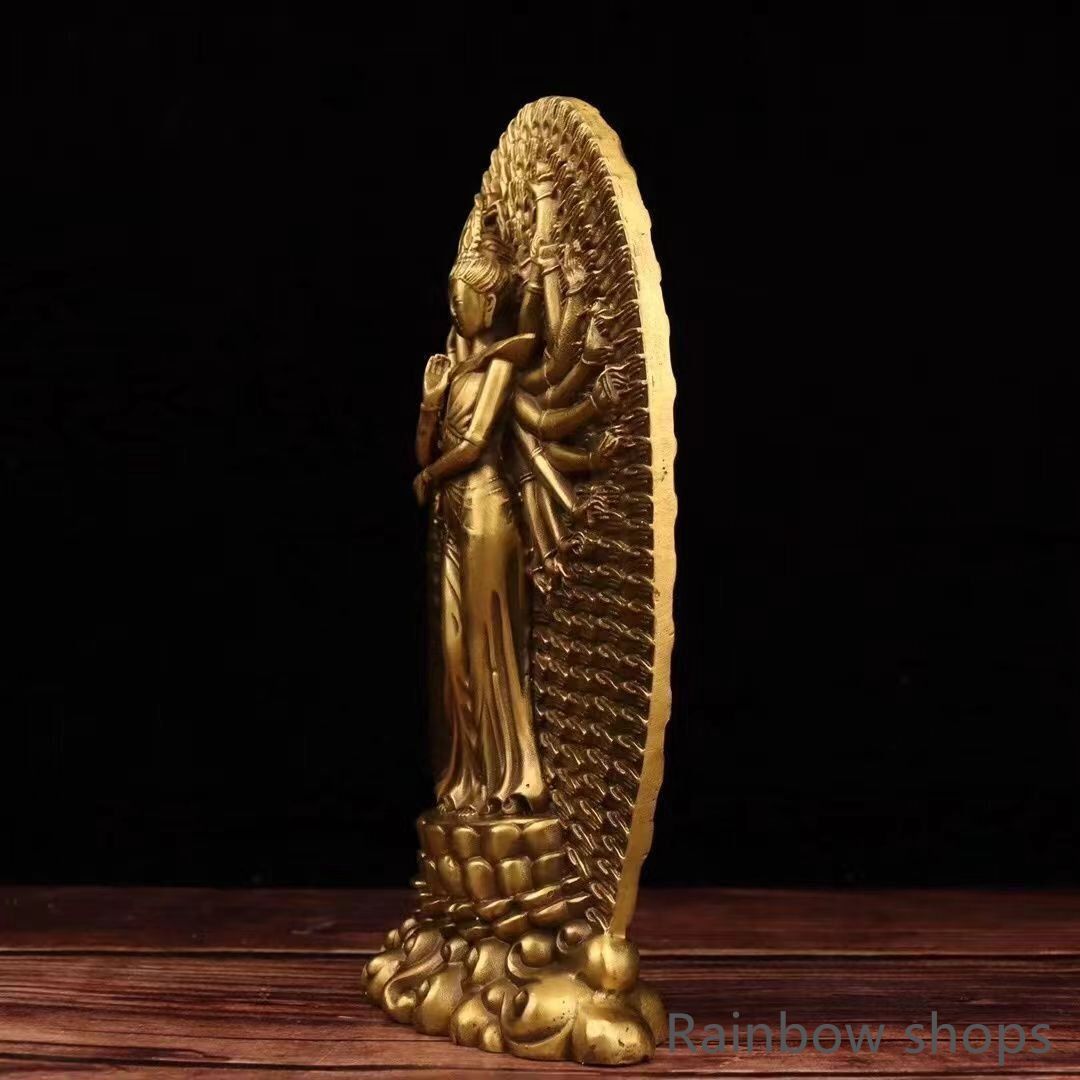 仏教美術 準提菩薩仏像 千手観音菩薩 小仏像 銅製品 工芸品 置物 仏教美術 準提菩薩仏像 千手観音菩薩 小仏像 銅製品 工芸品 置物