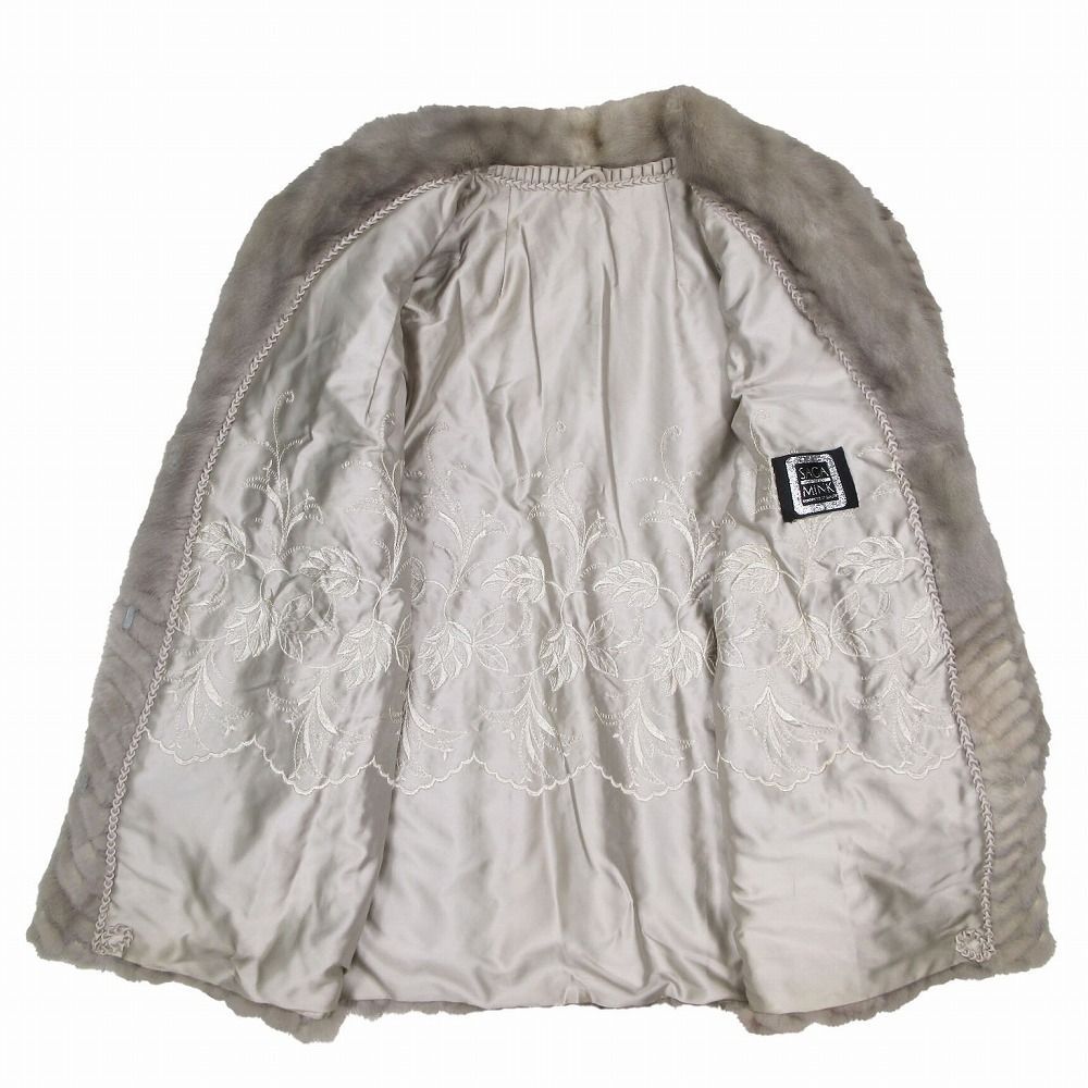 SAGAMINK サガミンク 銀サガ クロスミンク 本毛皮 リアルファー ハーフ