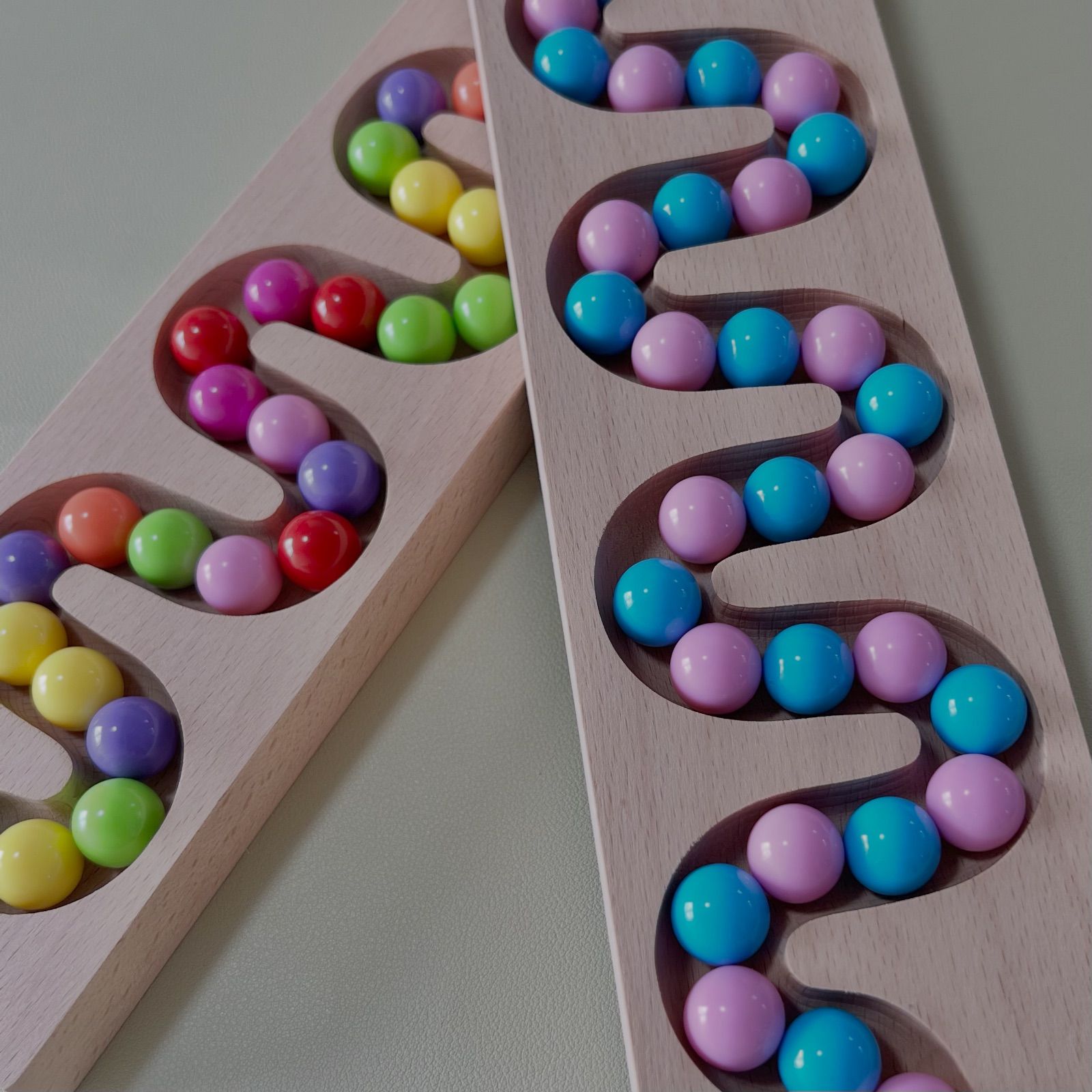 4個セット】ビー玉転がし くねくねスロープ ピタゴラスイッチ