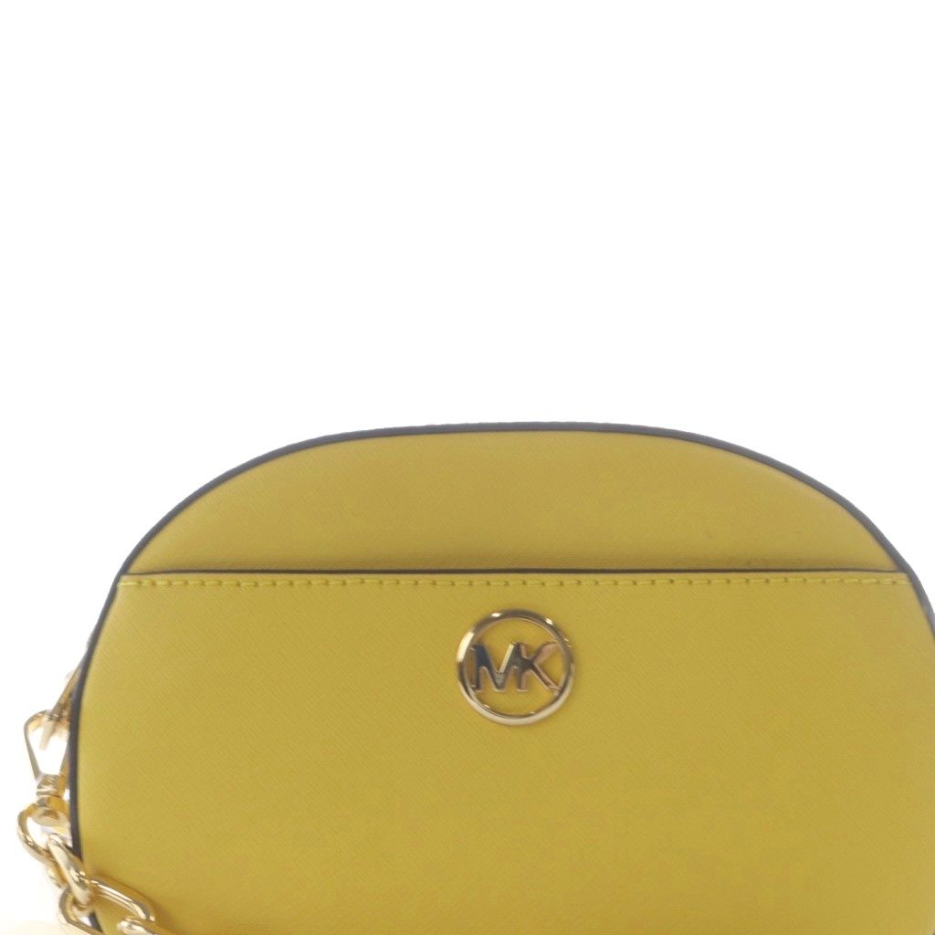 激安で季節を先取り。 マイケルコース MICHAEL KORS ロゴ チェーン ショルダーバッグ レザー 黄色 100%品質保証。