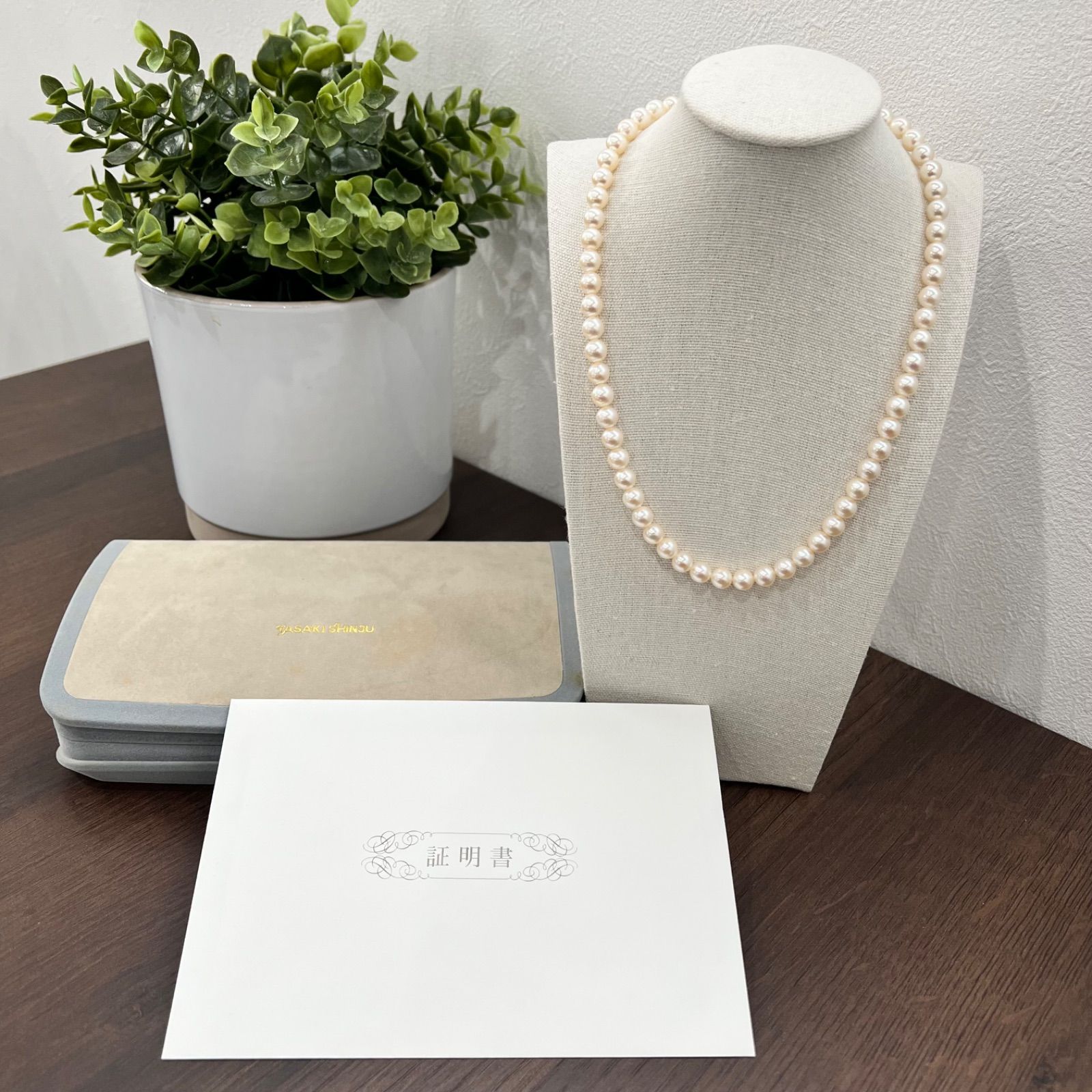 天珠/証明書付き TASAKI パール証明書付き