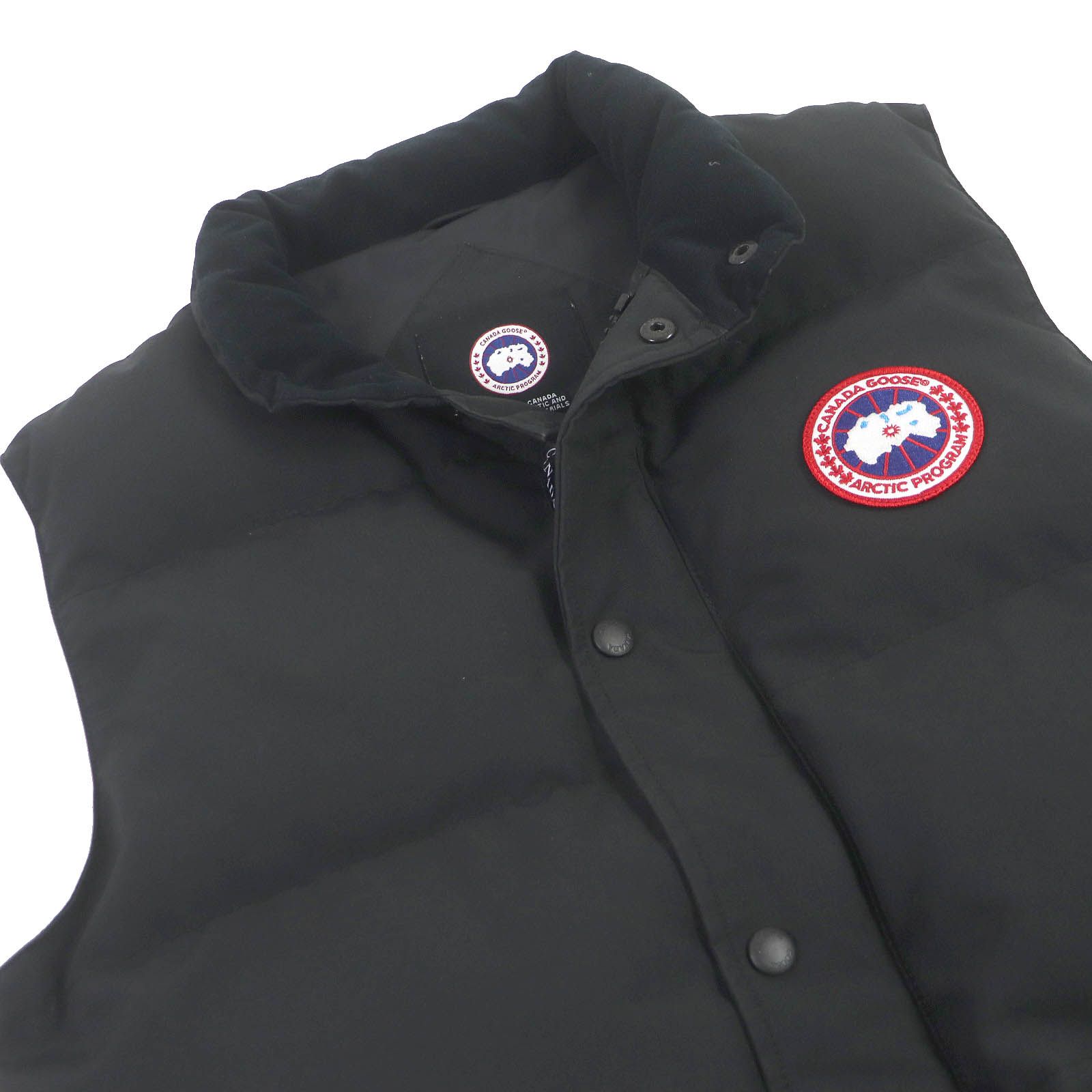 極美品□CANADA GOOSE カナダグース 4154M FREESTYLE CREW VEST フリースタイル WZIP ロゴワッペン ダウンベスト  ジレ ブラック S カナダ製 正規品 メンズ - メルカリ