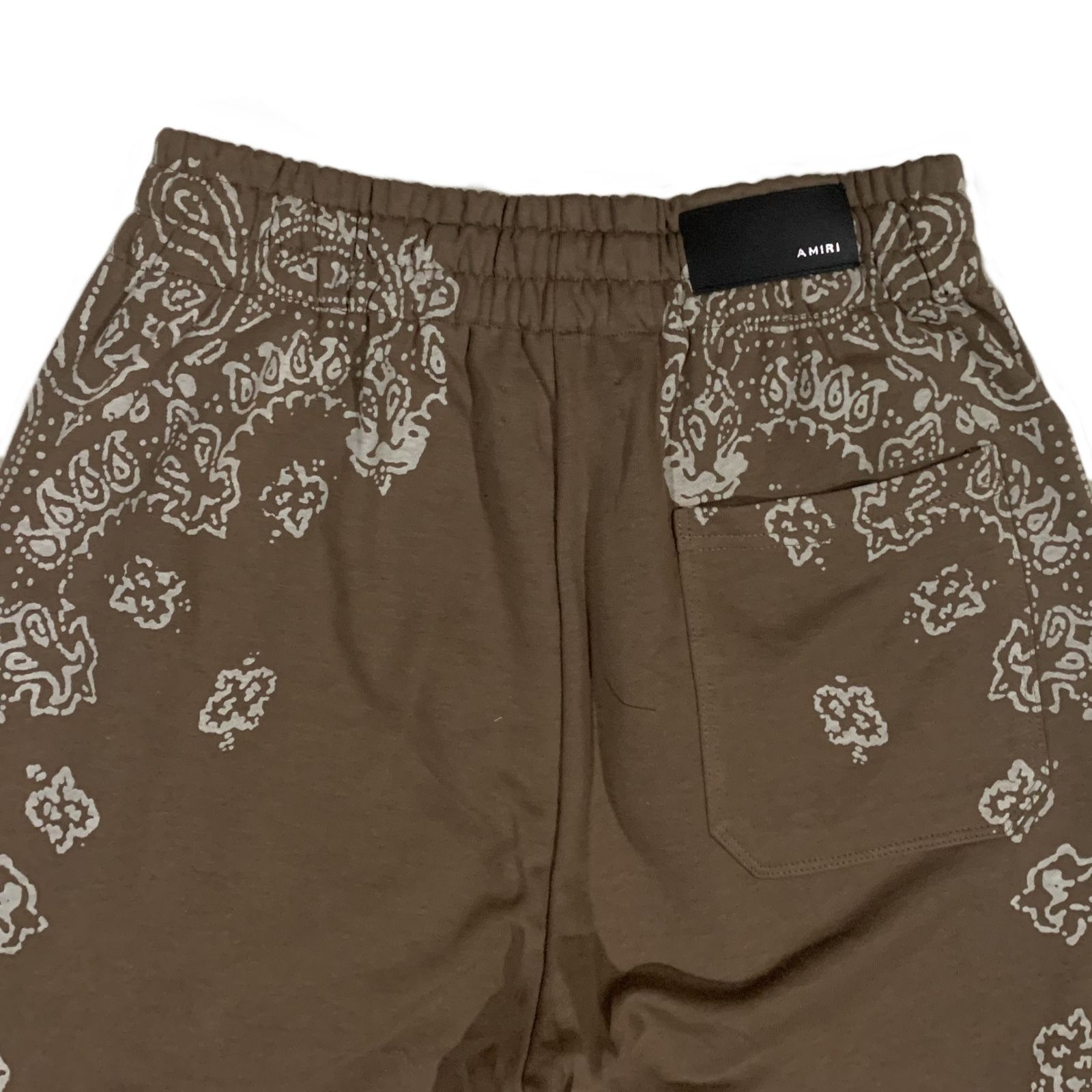AMIRI アミリ バンダナ柄 ブリーチ ショートパンツ ブラウン L