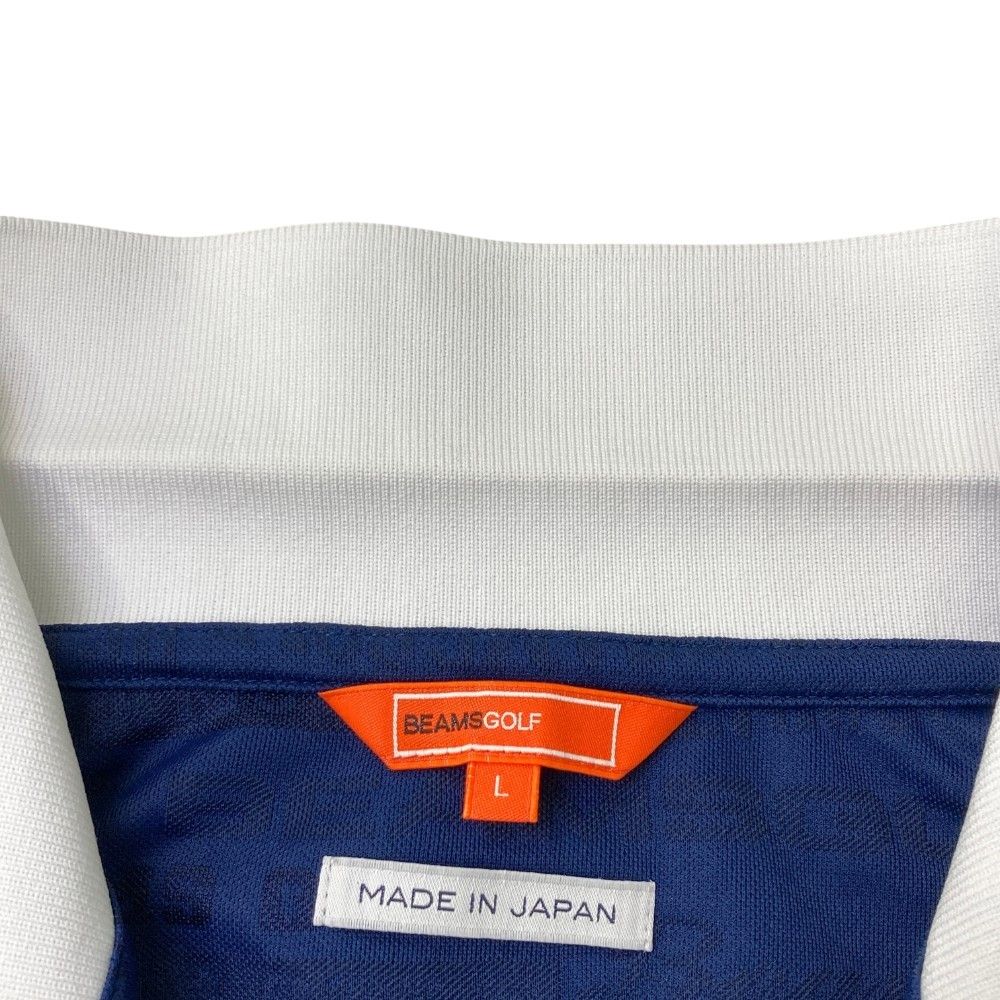 BEAMS GOLF 日本製　ゴルフ半袖ポロシャツ　トリコロールカラー reonard_1-240001156049