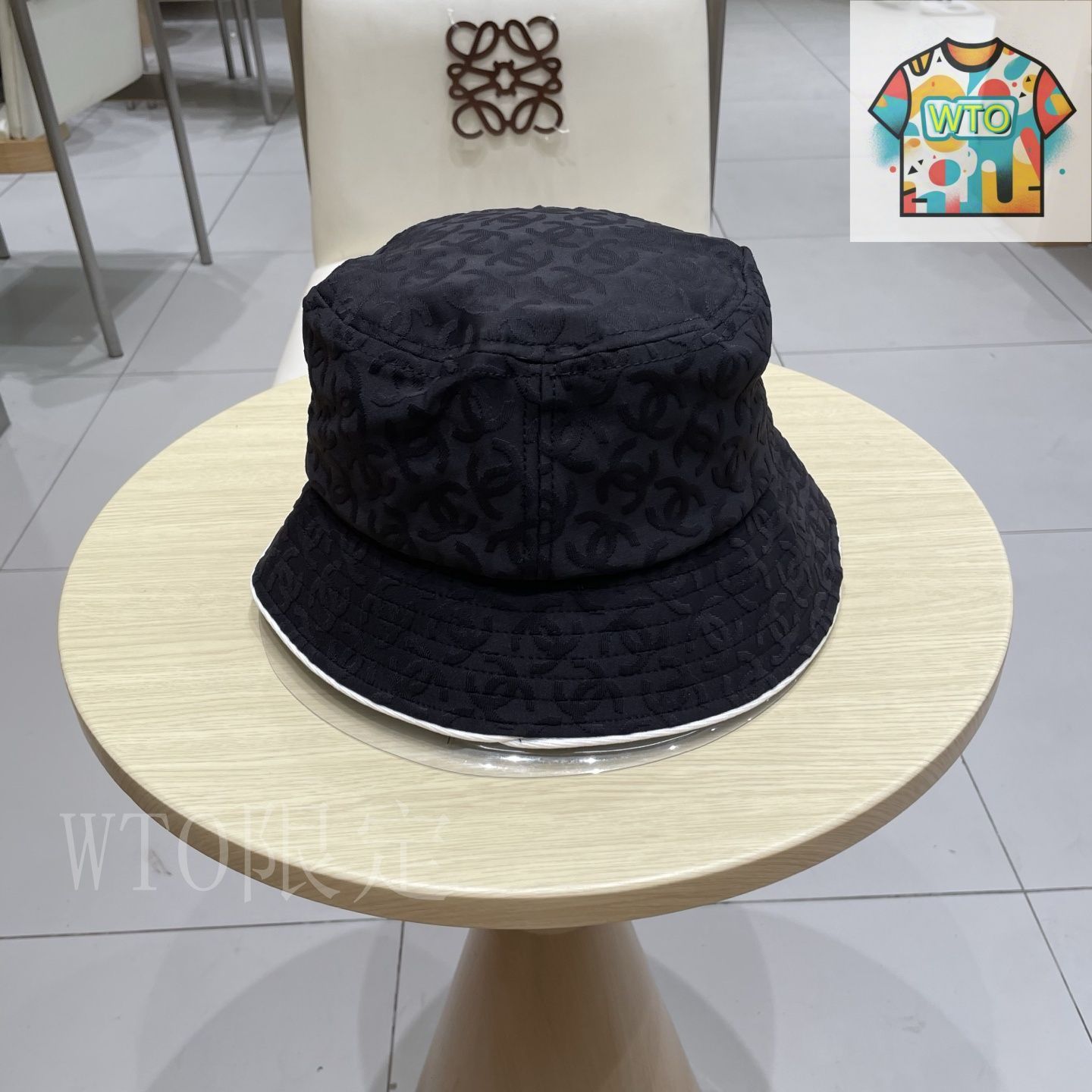 【美品】シャネル ♡ バケットハット・デニムクラッシャーハット CHANEL - シャネル CHANEL デニムクラッシャーハット 総柄ロゴ