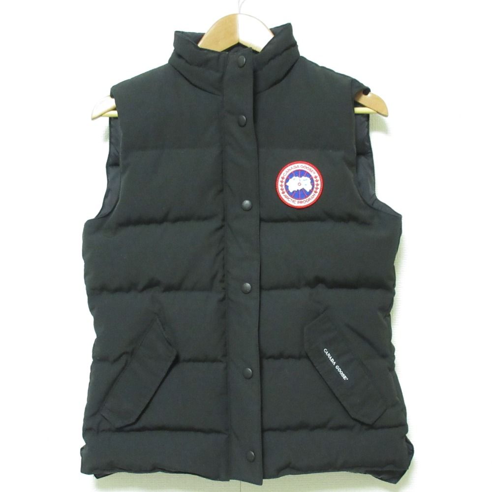 CANADA GOOSE カナダグース フリースタイルダウンベスト 2832L サイズS ブラック レディース 古着