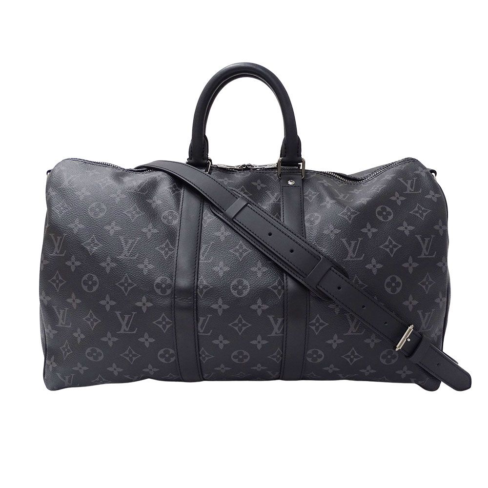 ルイ ヴィトン LOUIS VUITTON バッグ メンズ ブランド ボストンバッグ モノグラムエクリプス キーポル バンドリエール45 ブラック M40569 大きめ 大容量 旅行 トラベルバッグ おでかけ