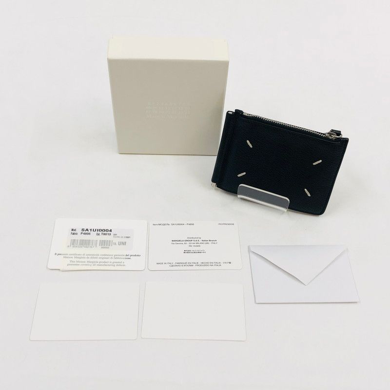 品 MAISON MARGIELA メゾンマルジェラ マネークリップウォレット レザー 二つ折り財布 財布 181-250923-hn-09-fur