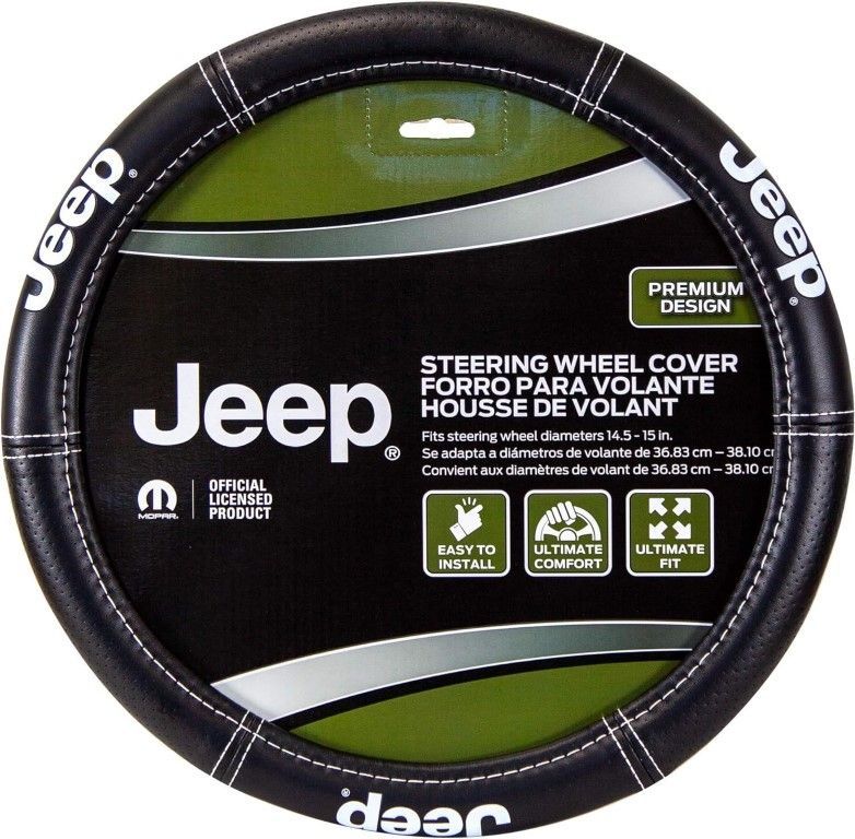 JEEP ジープ ハンドルカバー ステアリングカバー Plasticolor ハイコントラスト ステッチ ラングラー チェロキー