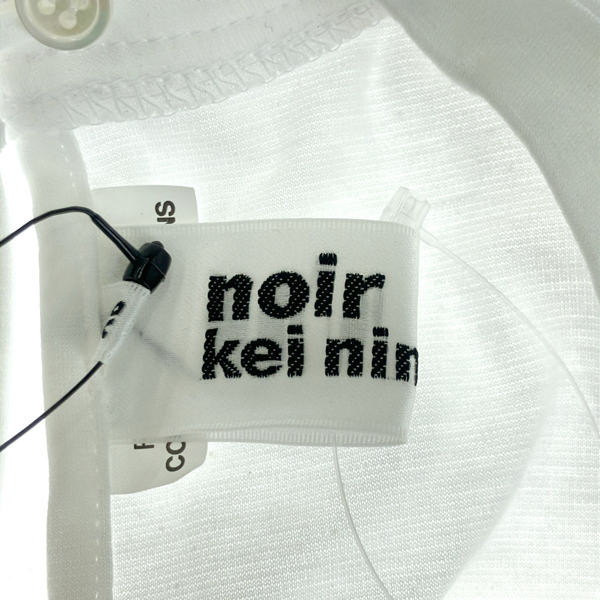 noir kei ninomiya - noir kei ninomiya ノワール ケイ ニノミヤ 24AW ポンチ x ナイロンチュールカットソー 3N-T002 ホワイト XS noir kei ninomiya ノワール ケイ ニノミヤ 24AW ポンチ x ナイロン