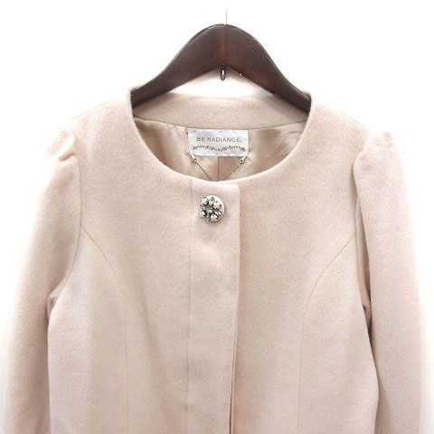 ビーラディエンス BE RADIANCE ノーカラーコート ウール