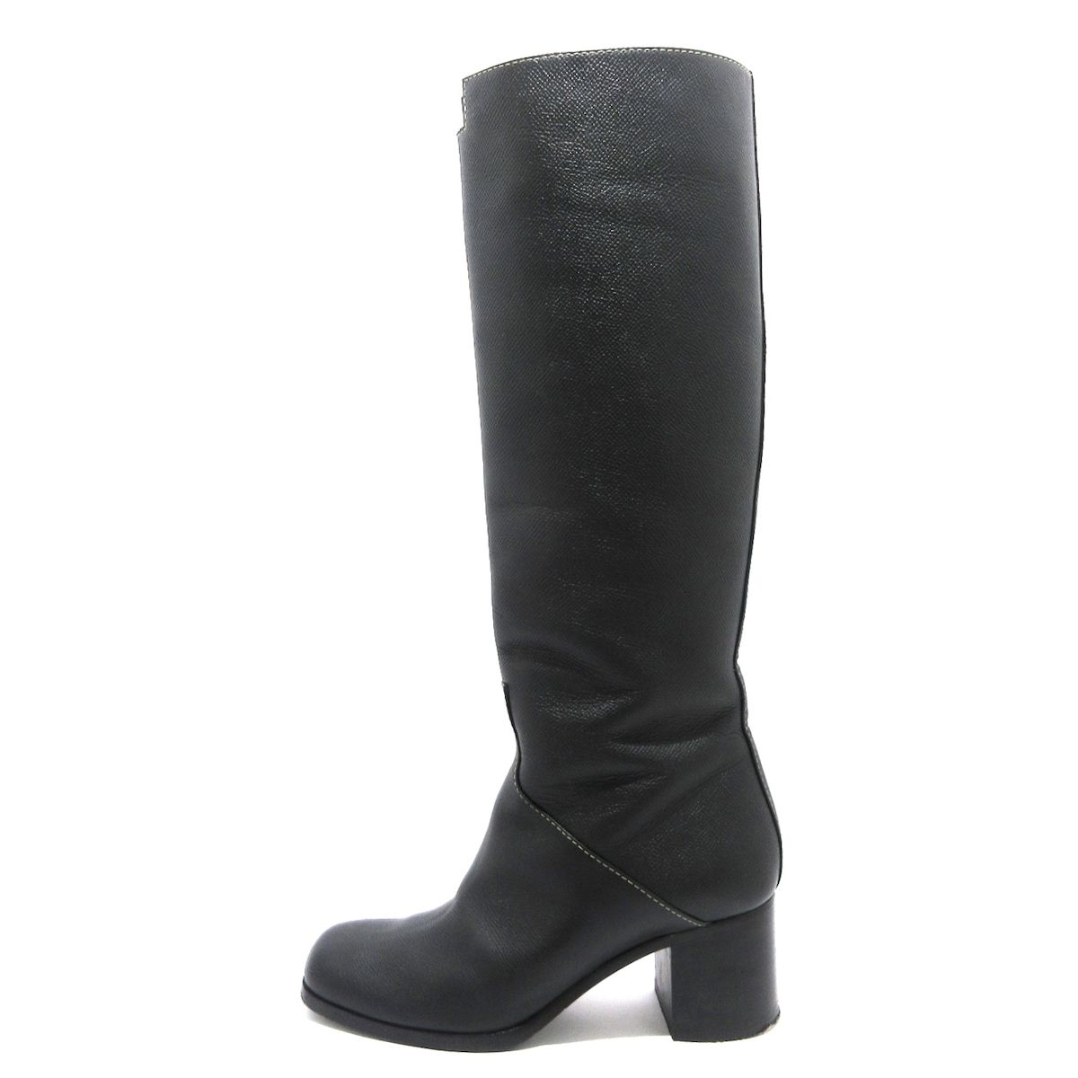 エルメス 小売業者 ロングブーツ 36 レディース - 黒 エルメス レザー
