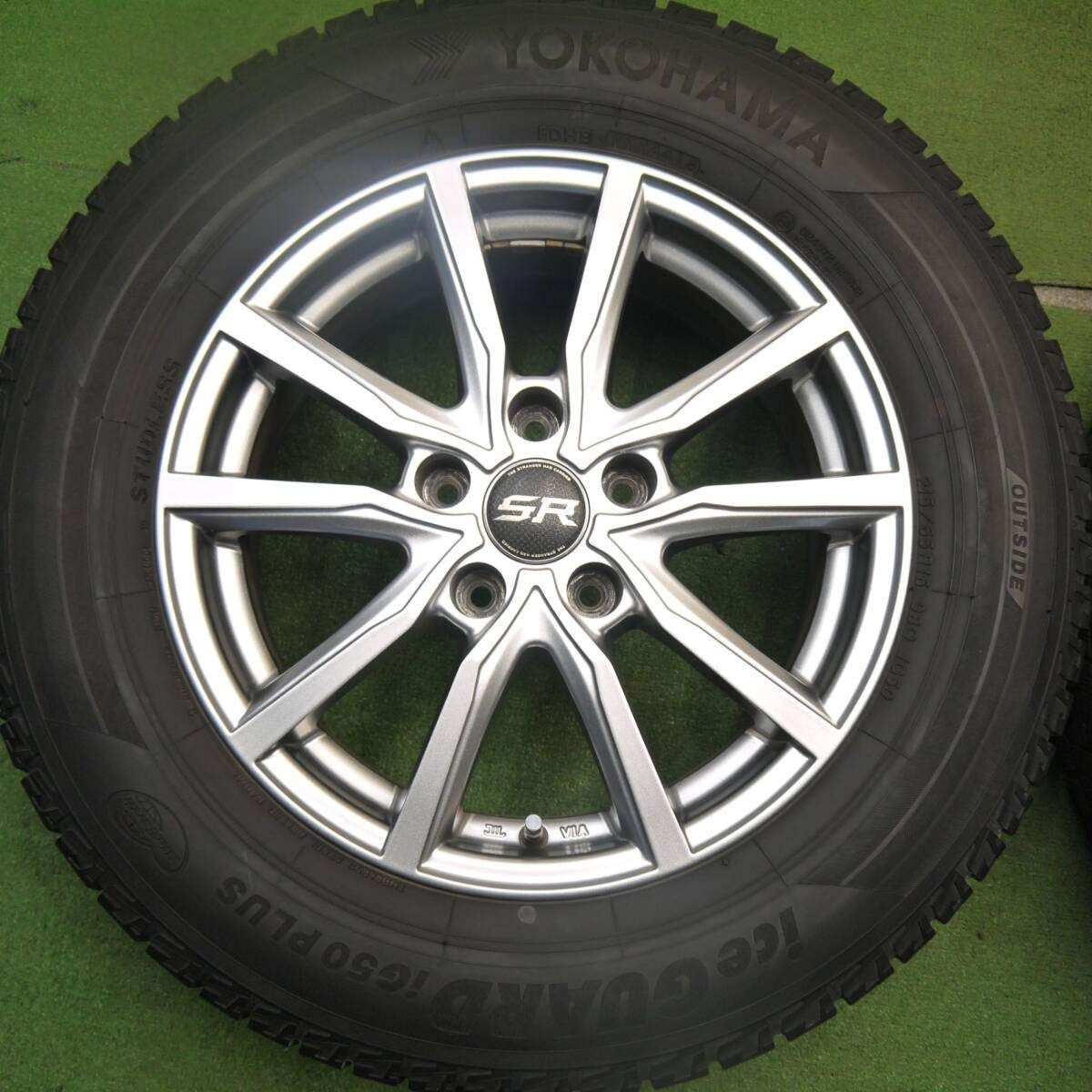 美品 ストレンジャー ホイール スタッドレスタイヤ ヨコハマ 215/45R17 送料無料] バリ溝！キレイ！8.5分☆スタッドレス 225&frasl;65R17 ヨコハマ