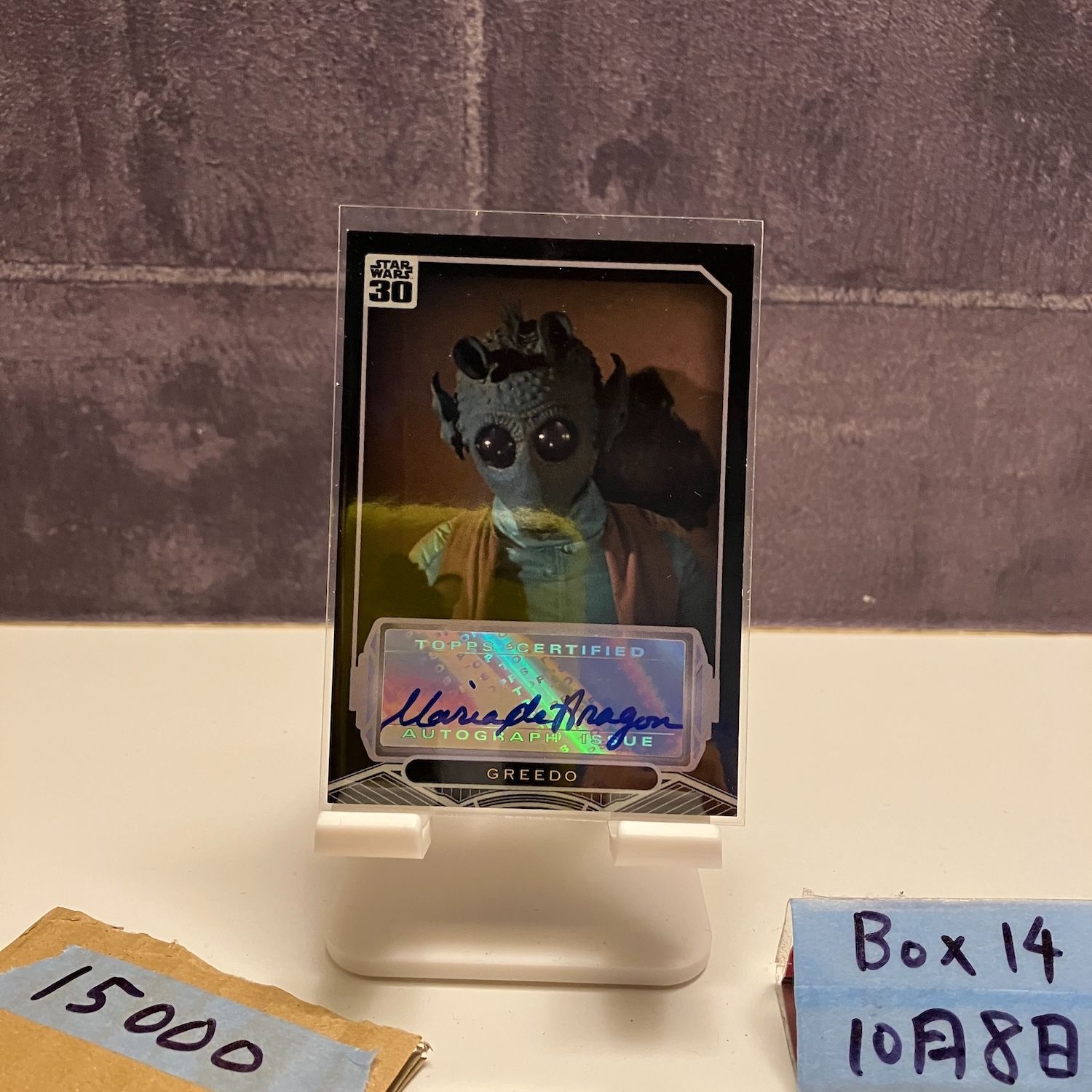 2007 Topps Maria De Aragon 直筆サインカード Star Wars A New Hope As Greedo 30th Anniversary カード