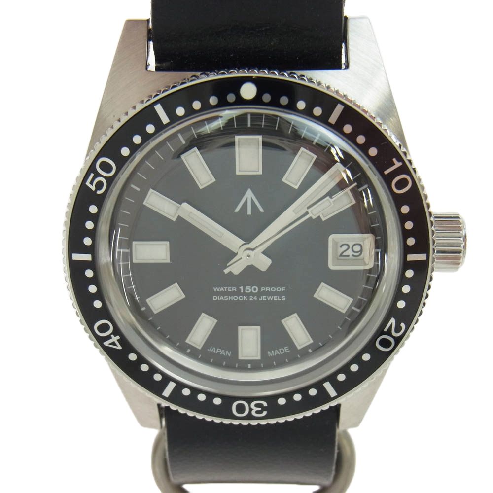 バーク アウトサイダーズ BARK OUTSIDERS HOWL001 NAVAL WATCH コラボ ドレス ダイバーウォッチ 腕時計 ブラック系 シルバー系 新古品