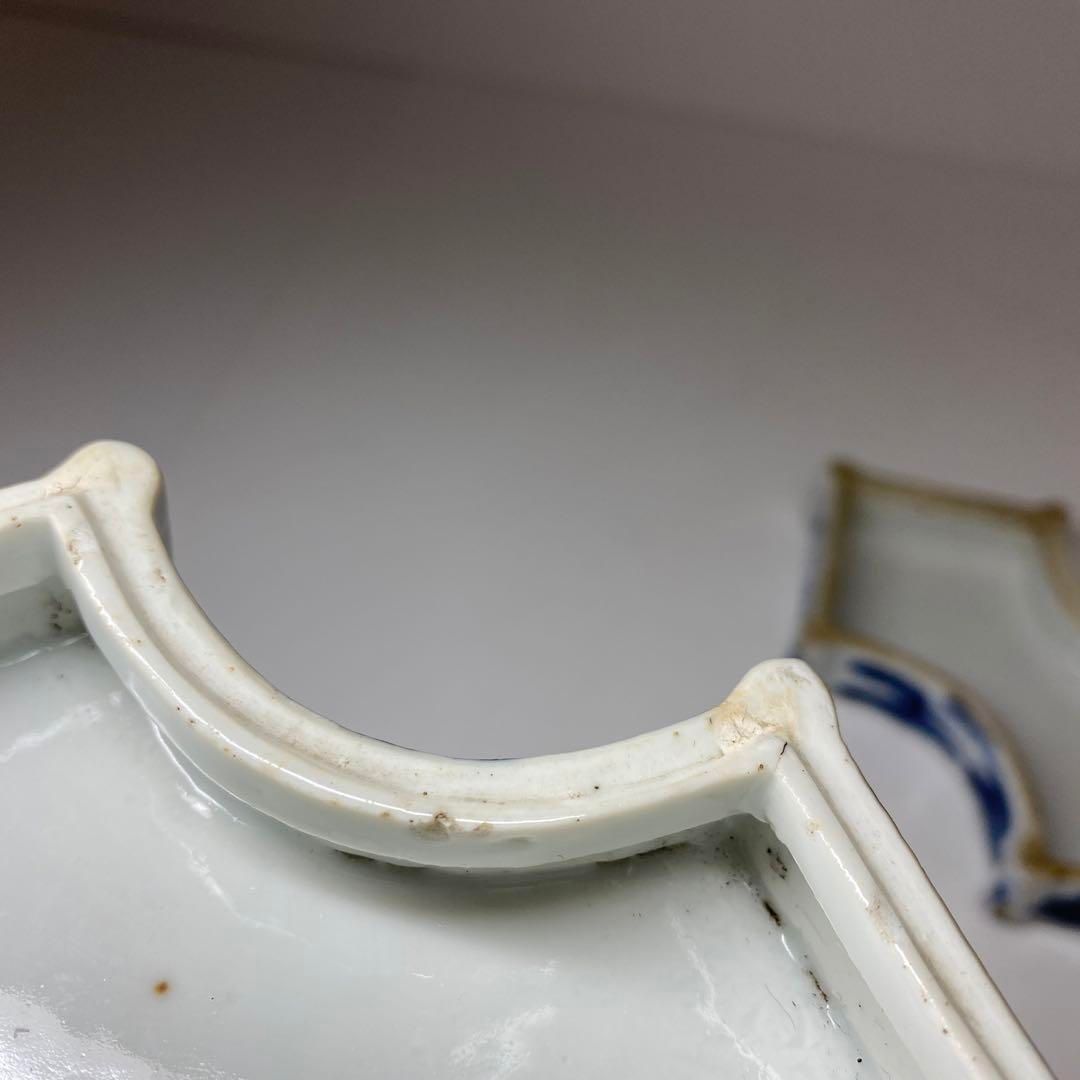 中国清朝時代　大明嘉靖年製　青花龍図蓋物　木箱付　東Y6-1202☆2Fトニヒ 中国清朝時代 大明嘉靖年製 青花龍図蓋物 木箱付 東Y6-1202☆2Fトニヒ