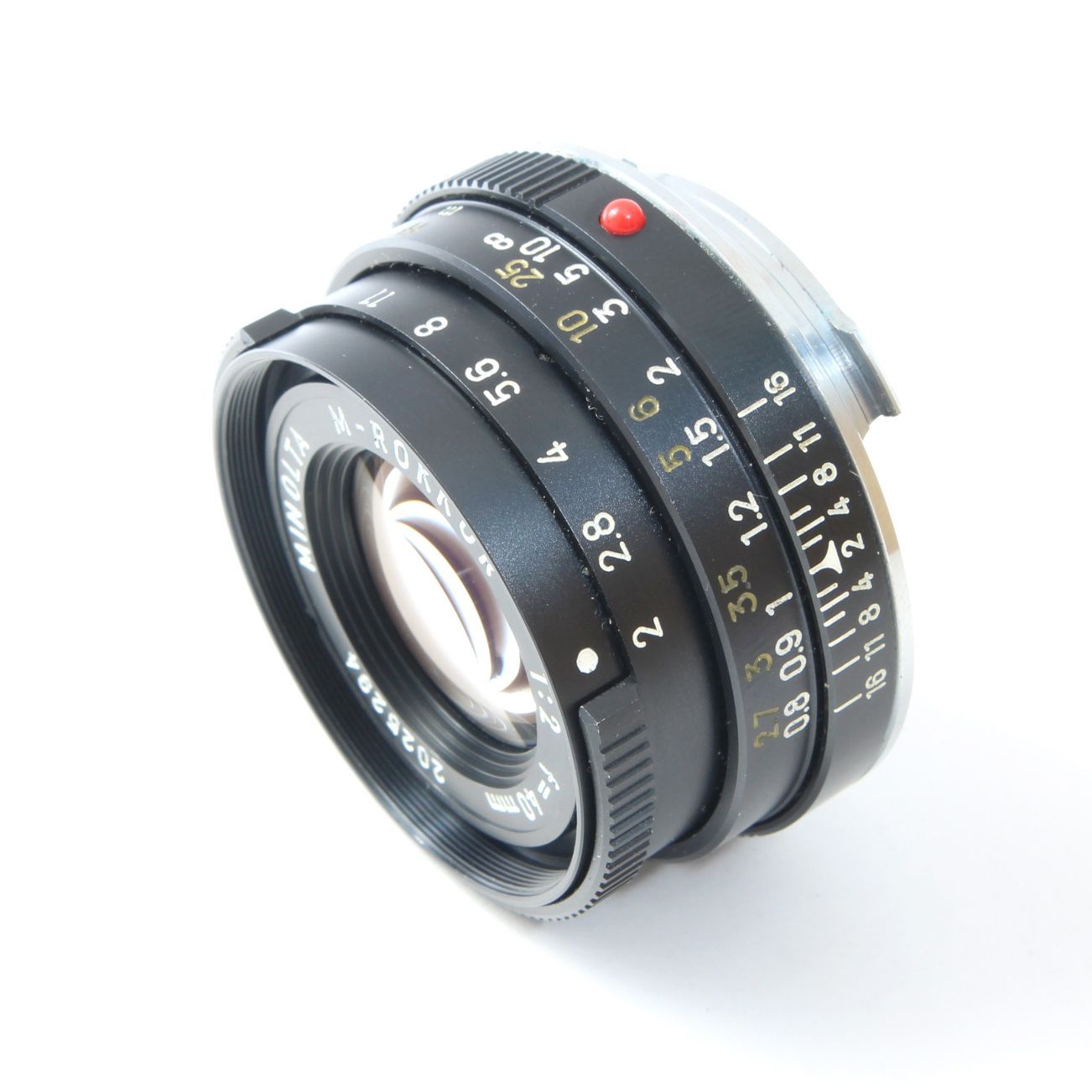 MINOLTA ミノルタ M-ROKKOR 40mm F2 Mマウント 傾斜カム - メルカリ