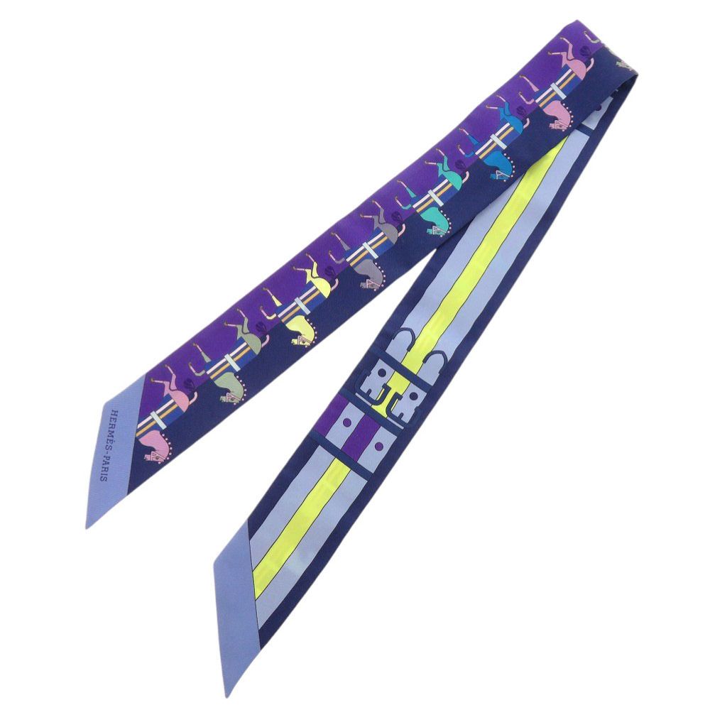 【エルメス】ツイリー ロカバール ★訳あり品 美品 エルメス ツイリー Rocabar ロカバール シルク マルチ