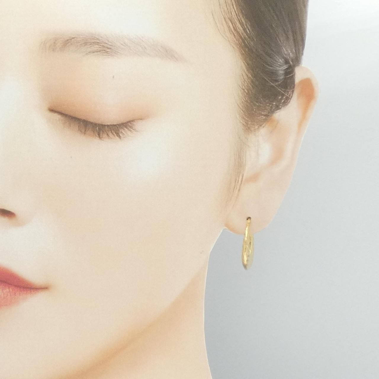 18金 18金ピアス K18 レディース フープピアス 18KYG 刻印あり 18K