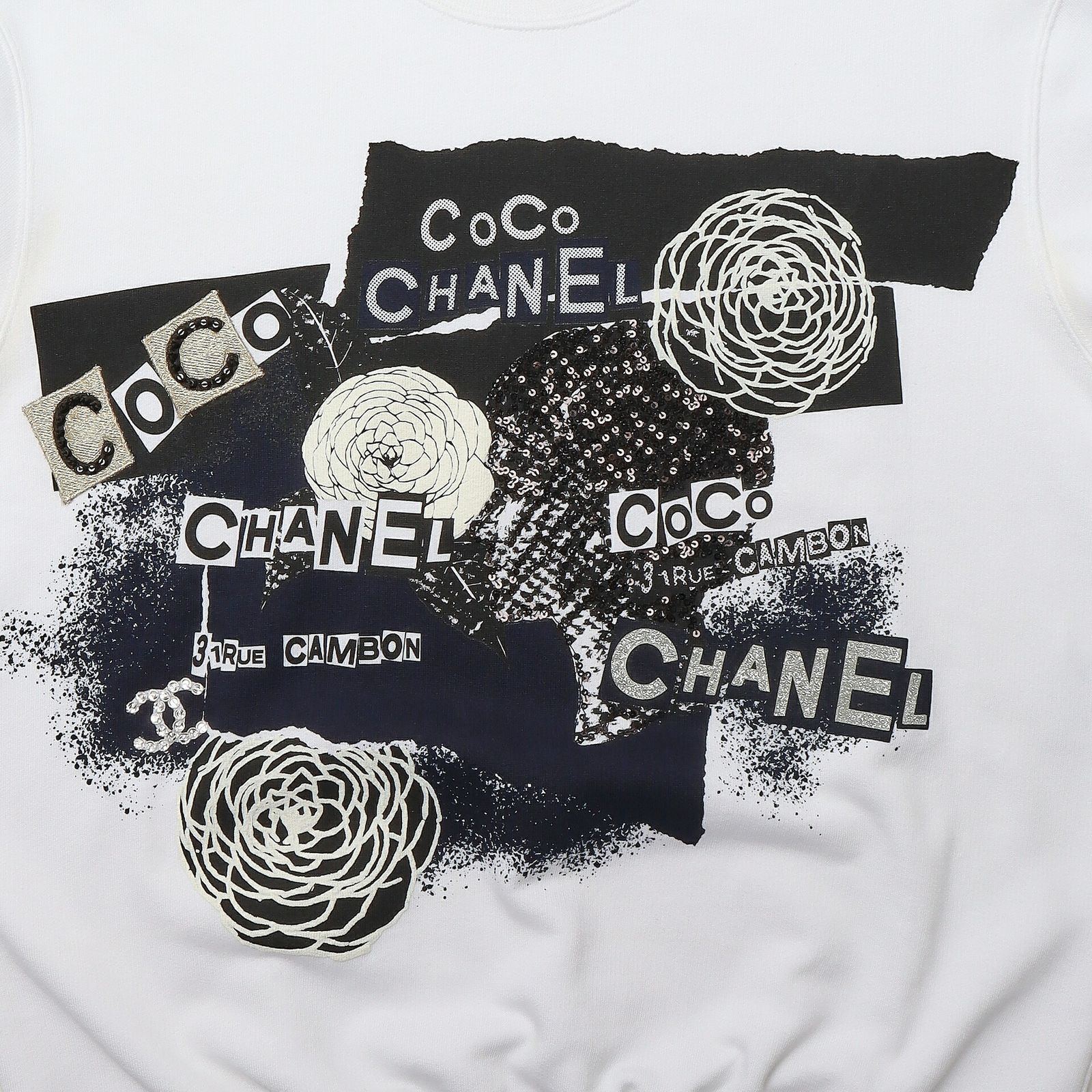 返品可】CHANEL シャネル ロゴマーク カメリア スウェット