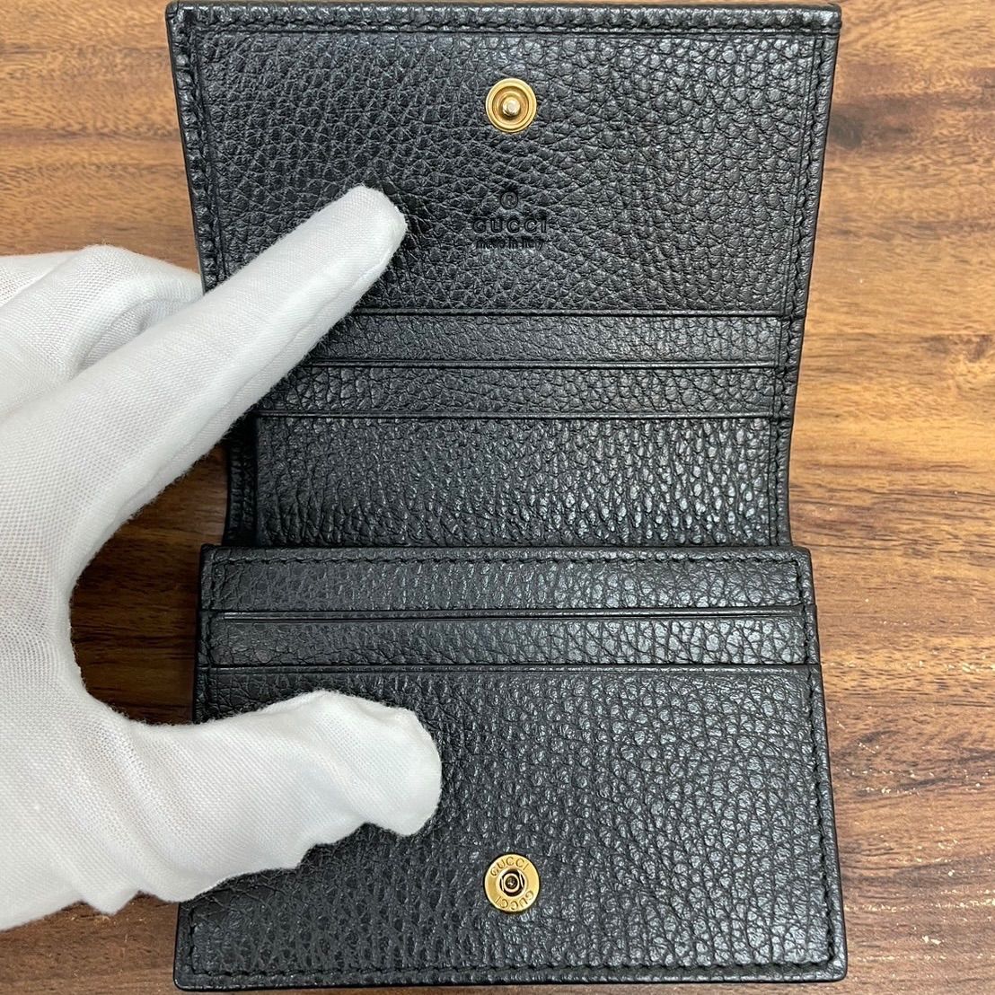 未使用保管品】GUCCI グッチ 折り財布 バタフライ ミニウォレット 
