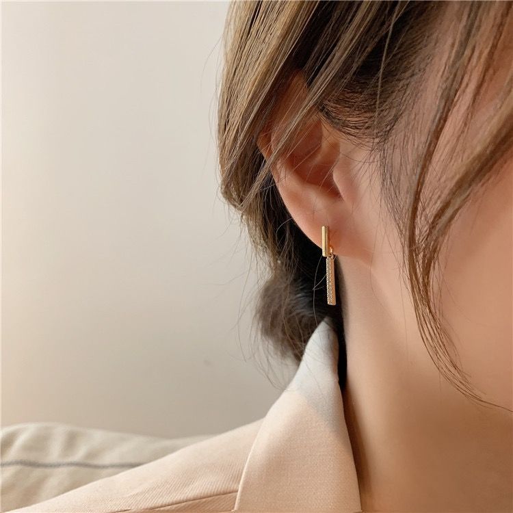 ピアス S925ダイヤスティックピアス ゆらゆら揺れるピアス 両耳