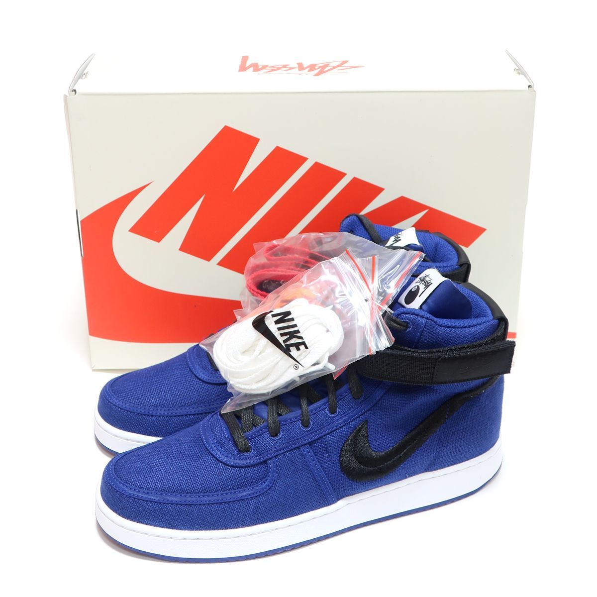 STUSSY x NIKE VANDAL HIGH SP DEEP ROYAL BLUE/BLACK-WHITE