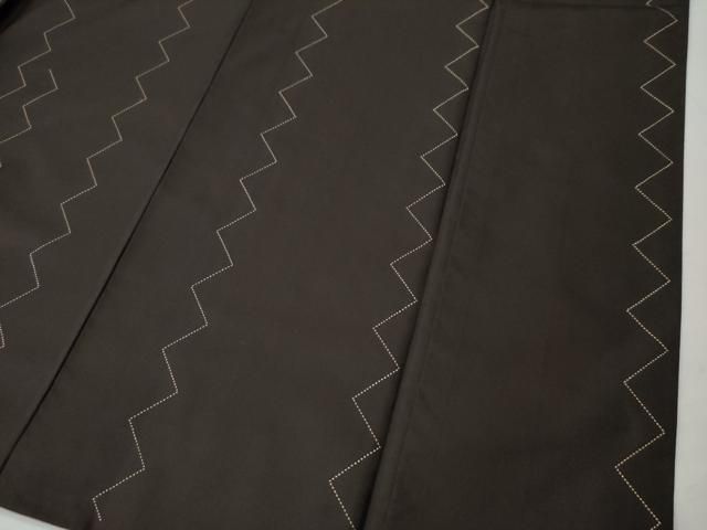 平和屋着物○本場大島紬 訪問着 総刺繍 変わり縞 ますいわ屋扱い 反端