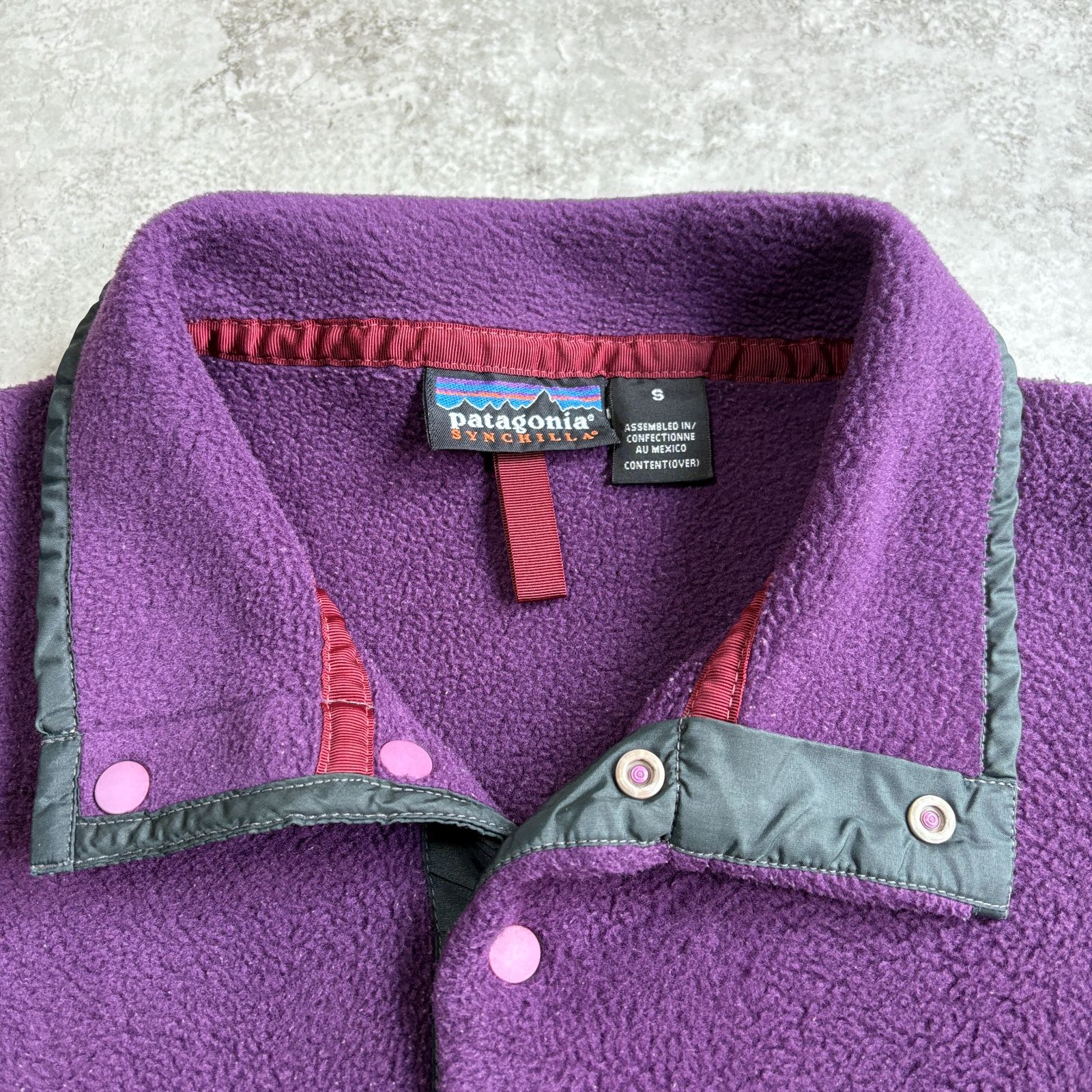 90s 1998年 MEXICO製 patagonia Synchilla Snap T Pullover 【 purple