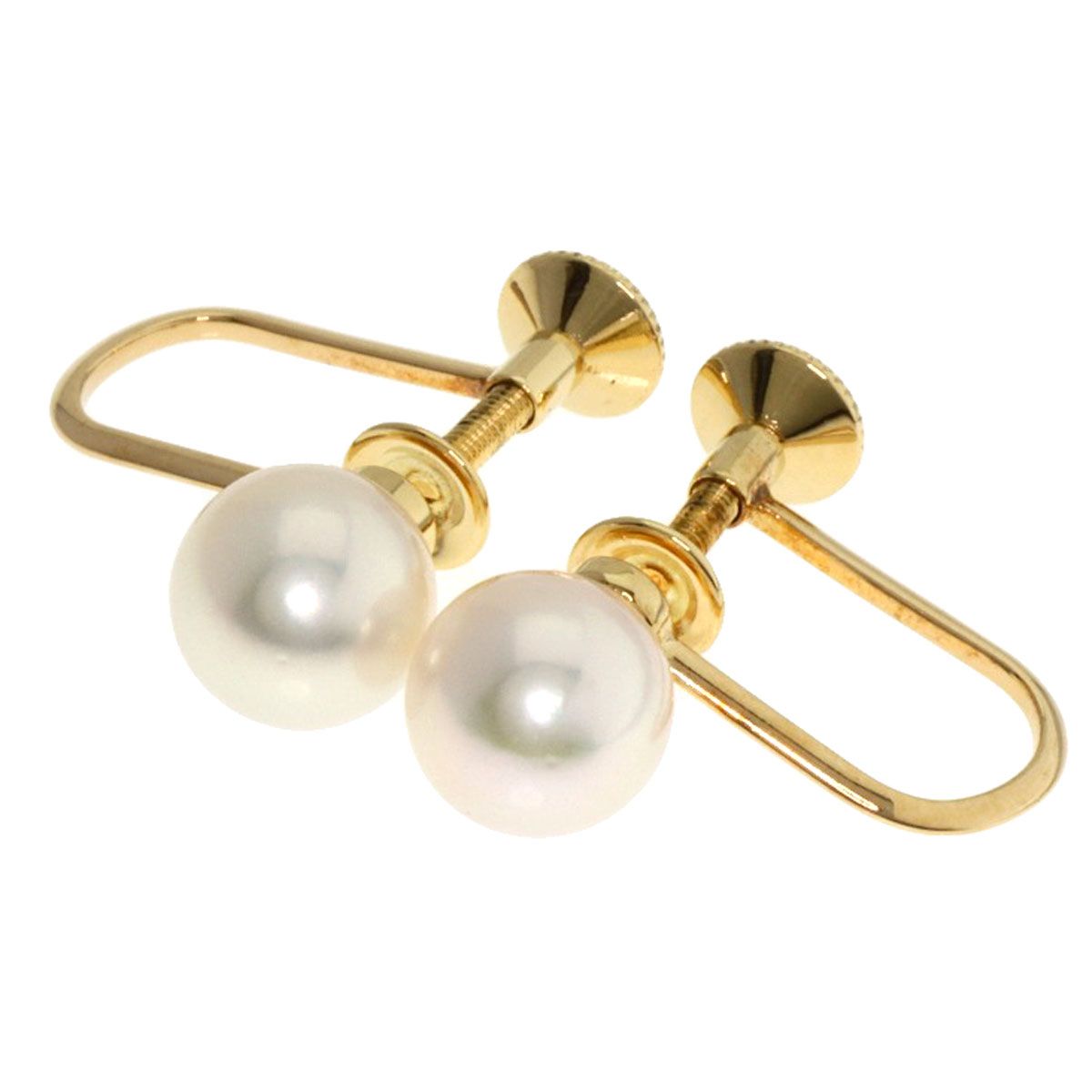 MIKIMOTO ミキモト アコヤパール 真珠 イヤリング K18YG レディース 
