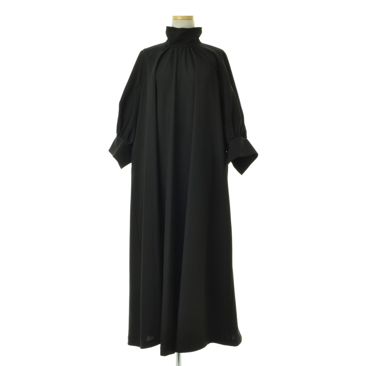 美品　エンフォルド　ワンピース　ENFÖLD　マキシ丈　フレア　日本製　ブラック 1238905960.jpg?1622460567