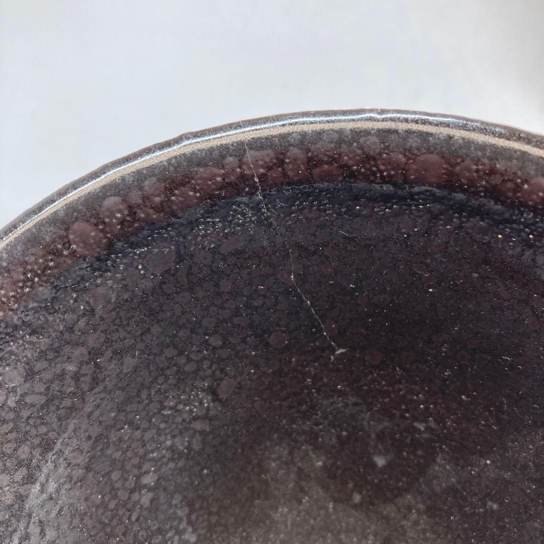 中国古玩 油滴天目茶碗 木箱付 直径12.8㎝ 本Y5-0306①タルニ - メルカリ