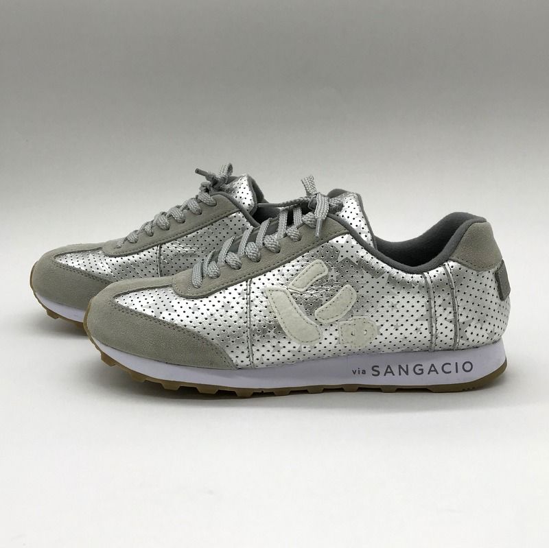 SANGACIO シルバースニーカー 星型デザイン SANGACIO MOM SILVER STAR スニーカー にゅーず ローカット