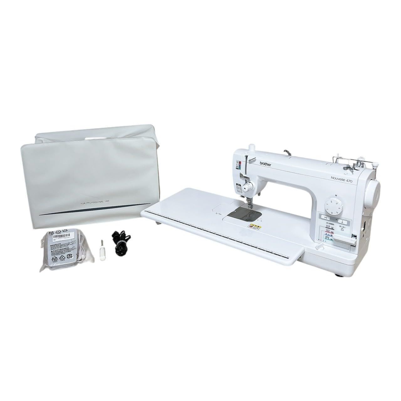 brother プロ用ミシン Nouvelle470 補助テーブル フットコントローラー ソフトケース付 TAT7601 ○326
