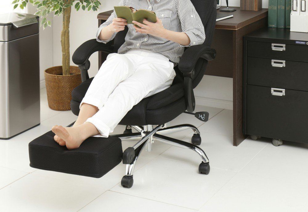 在庫 HLC-0852L-1 幅広タイプ 無段階昇降 腰サポートバー 肉厚クッション フットレスト ブラック メッシュ 170度 無段階リクライニング ハイバック オフィスチェア アイリスプラザ MARWIL-DEMENAGEMENTS_CH