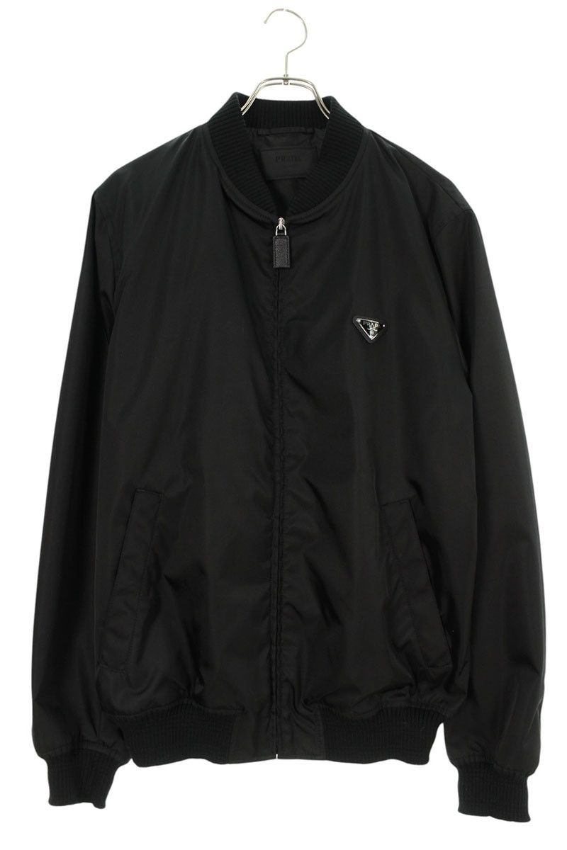 【極美品】PRADA/プラダ　リナイロン ジャケット　三角ロゴ プレート　ベルト PRADA/プラダ リナイロン ジャケット 三角ロゴ プレート ベルト