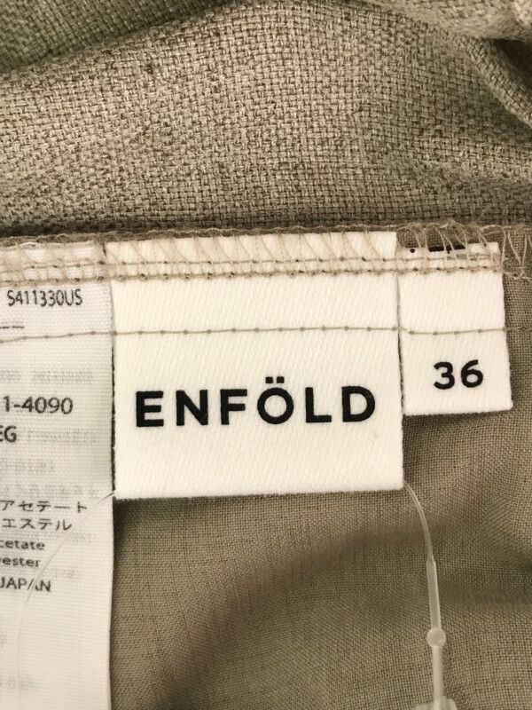 ENFOLD エンフォルド リネンライク ロングパンツ ベージュ サイズ：36