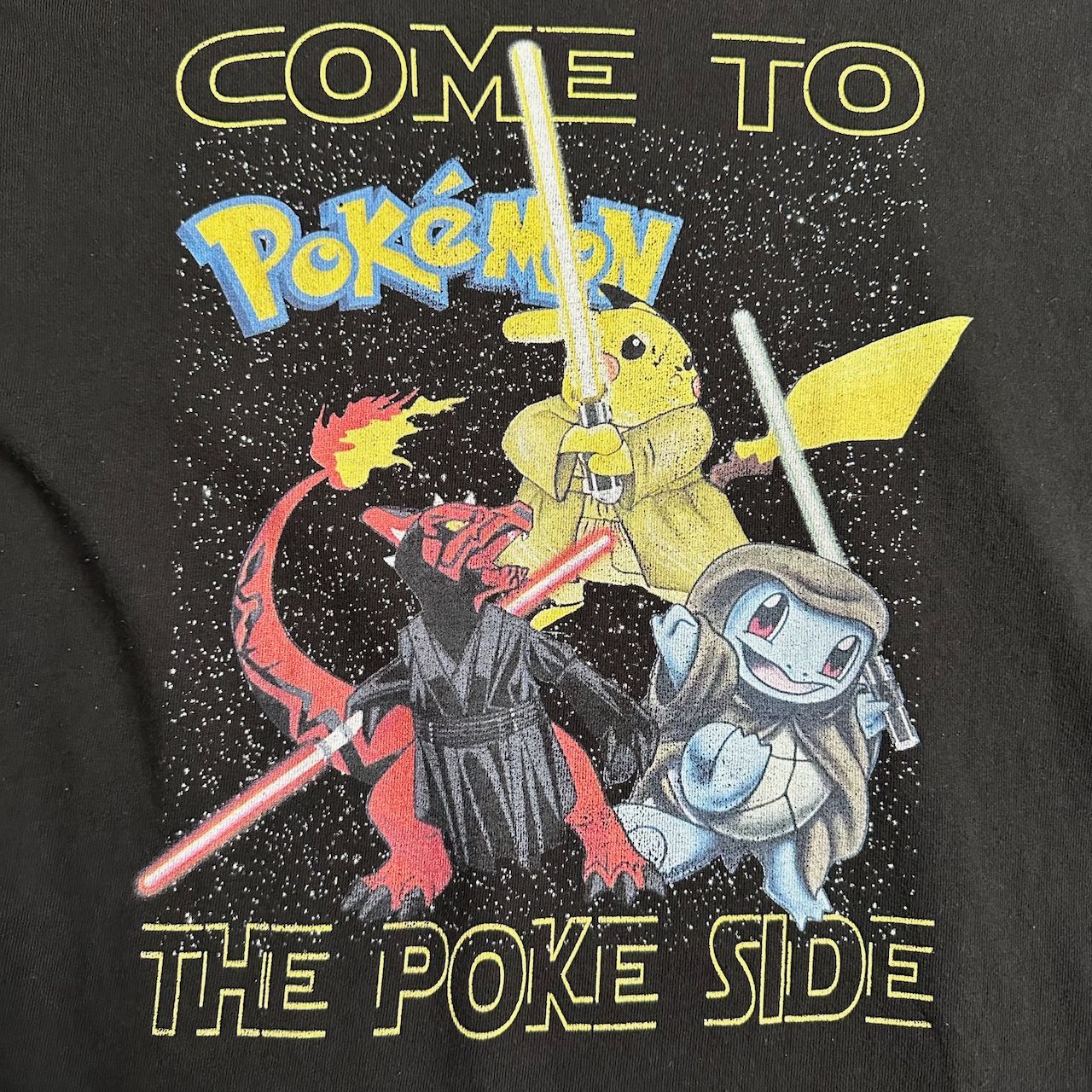 Pokemon ポケモン スターウォーズ アニメTシャツ 黒 - メルカリ