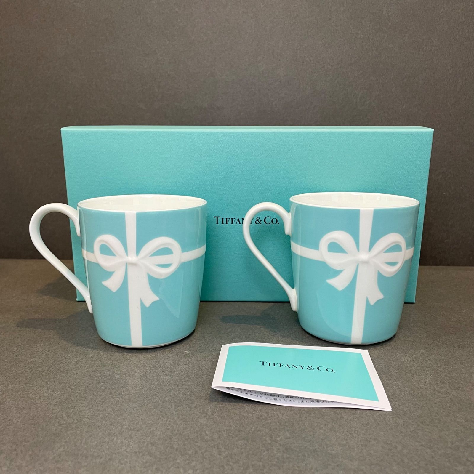 Tiffany &amp; Co. - ティファニーマグカップ　値下げ！ 未使用 TIFFANY&Co ティファニー ペアマグカップ ホワイトリーフ