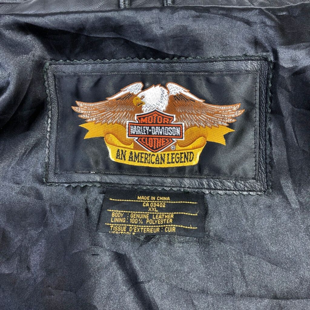 HARLEY DAVIDSON ハーレーダビッドソン テーラードジャケット ブラック (メンズ XXL) 中古 古着 R7037