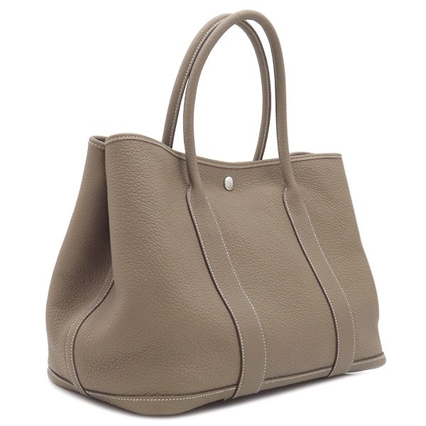 エルメス HERMES ガーデンパーティPM W刻印 ブラック シルバー