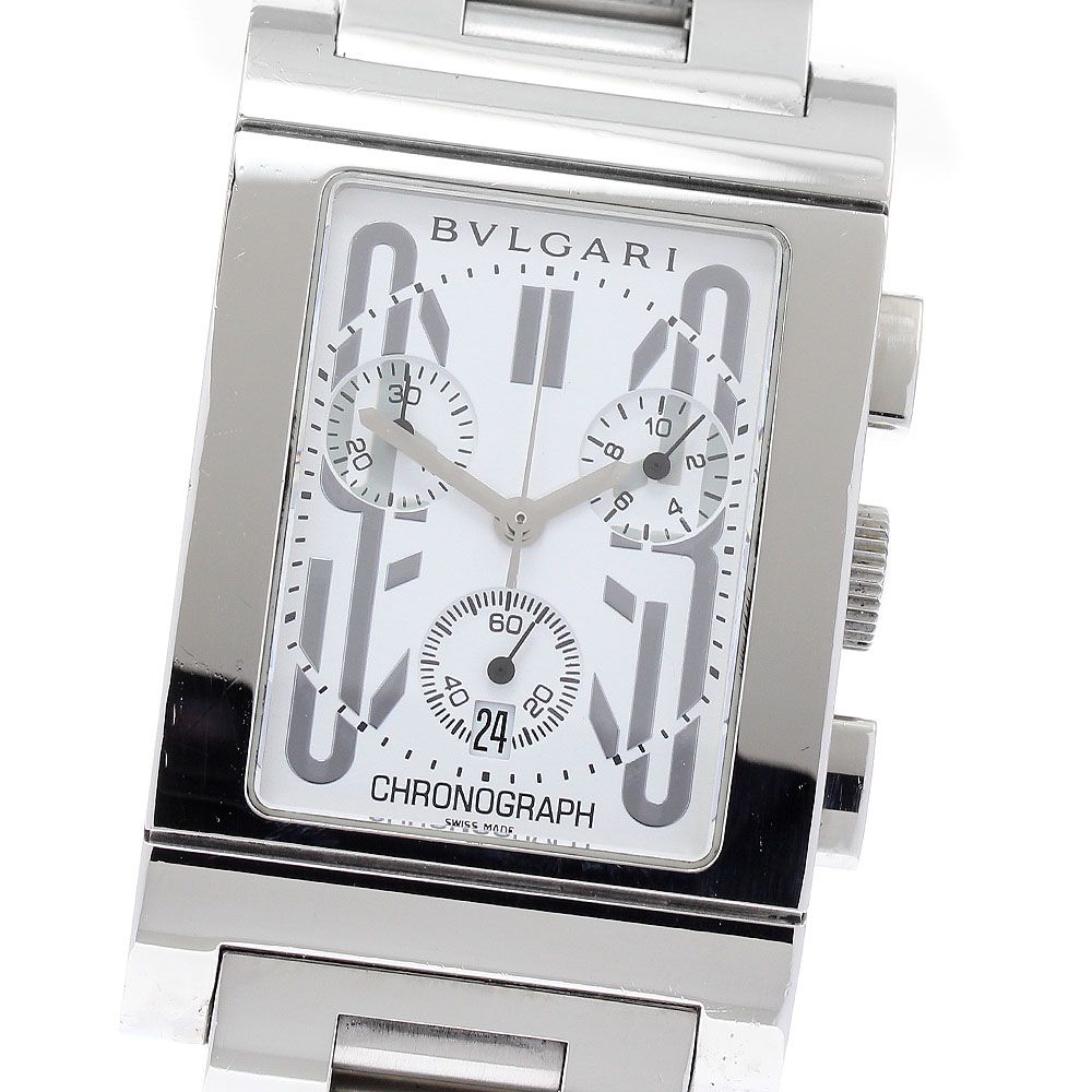 ブルガリ BVLGARI RTC49S レッタンゴロ デイト クロノグラフ クォーツ メンズ_874989