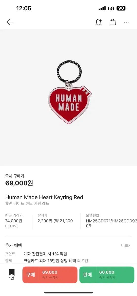 HUMAN MADE(ヒューマンメイド) ハートキーリング (新品) hum リング 中古