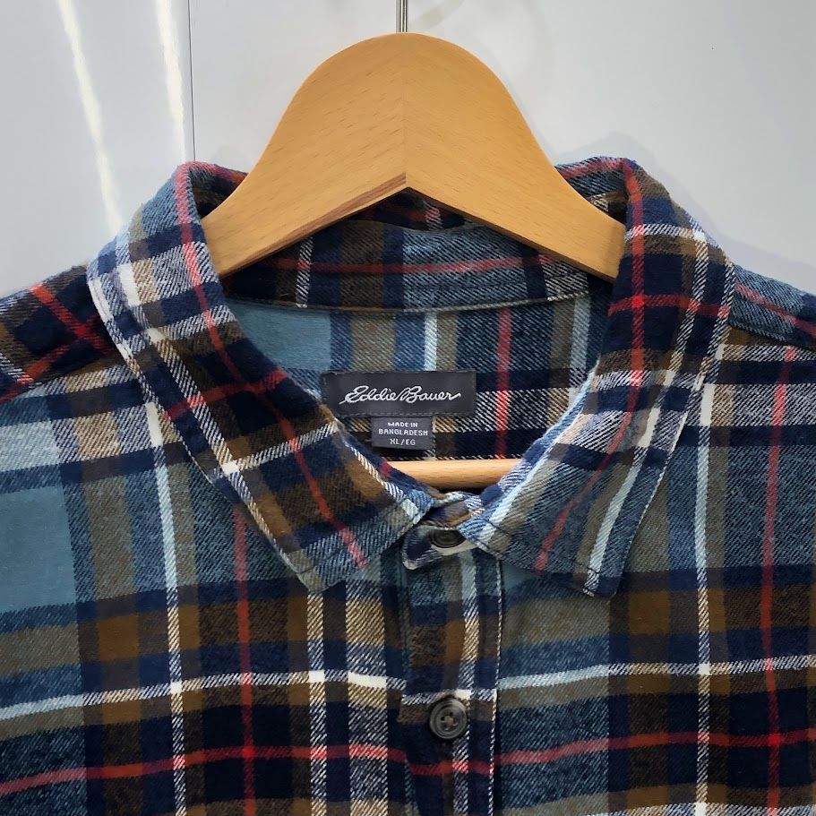EDDIE BAUER エディーバウアー ネルシャツ チェック ヘリンボーン 長袖