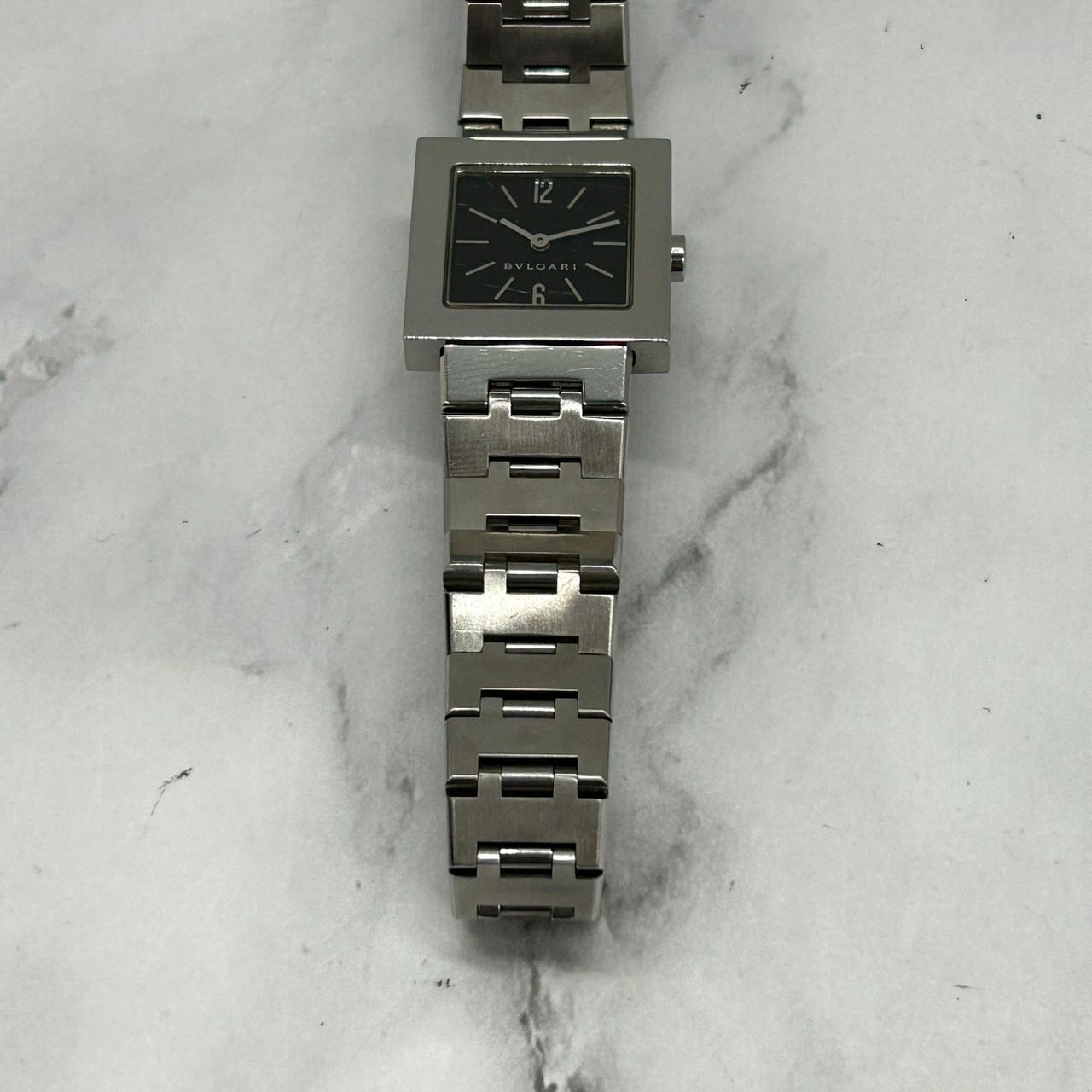 良品】ブルガリ BVLGARI クアドラード SQ22SS 腕時計 ブラック