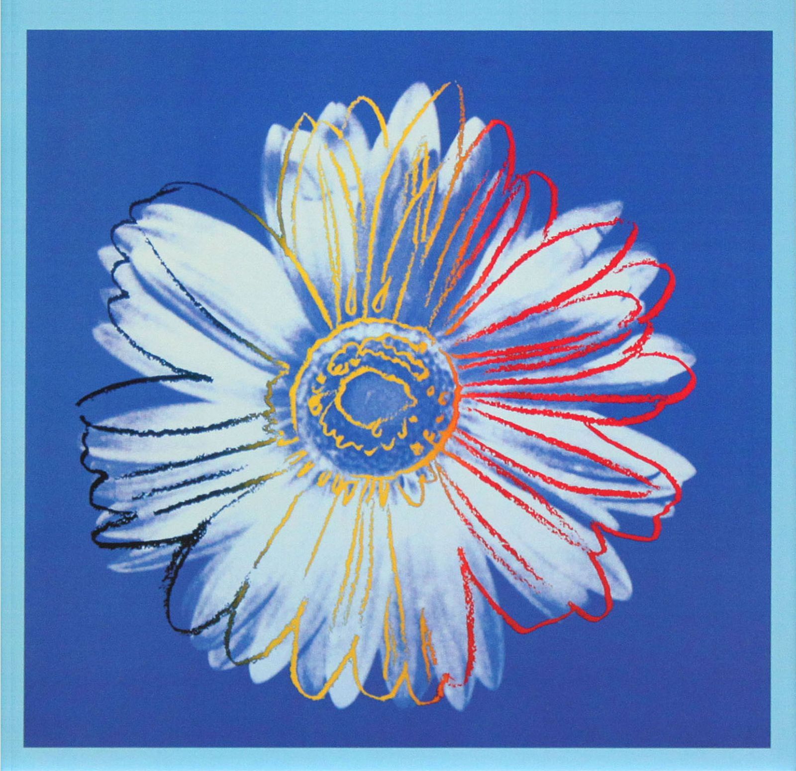 絵画　ブルーデイジー アンディ ウォーホル「デイジー(ブルー オン ブルー)Daisy,c 1982