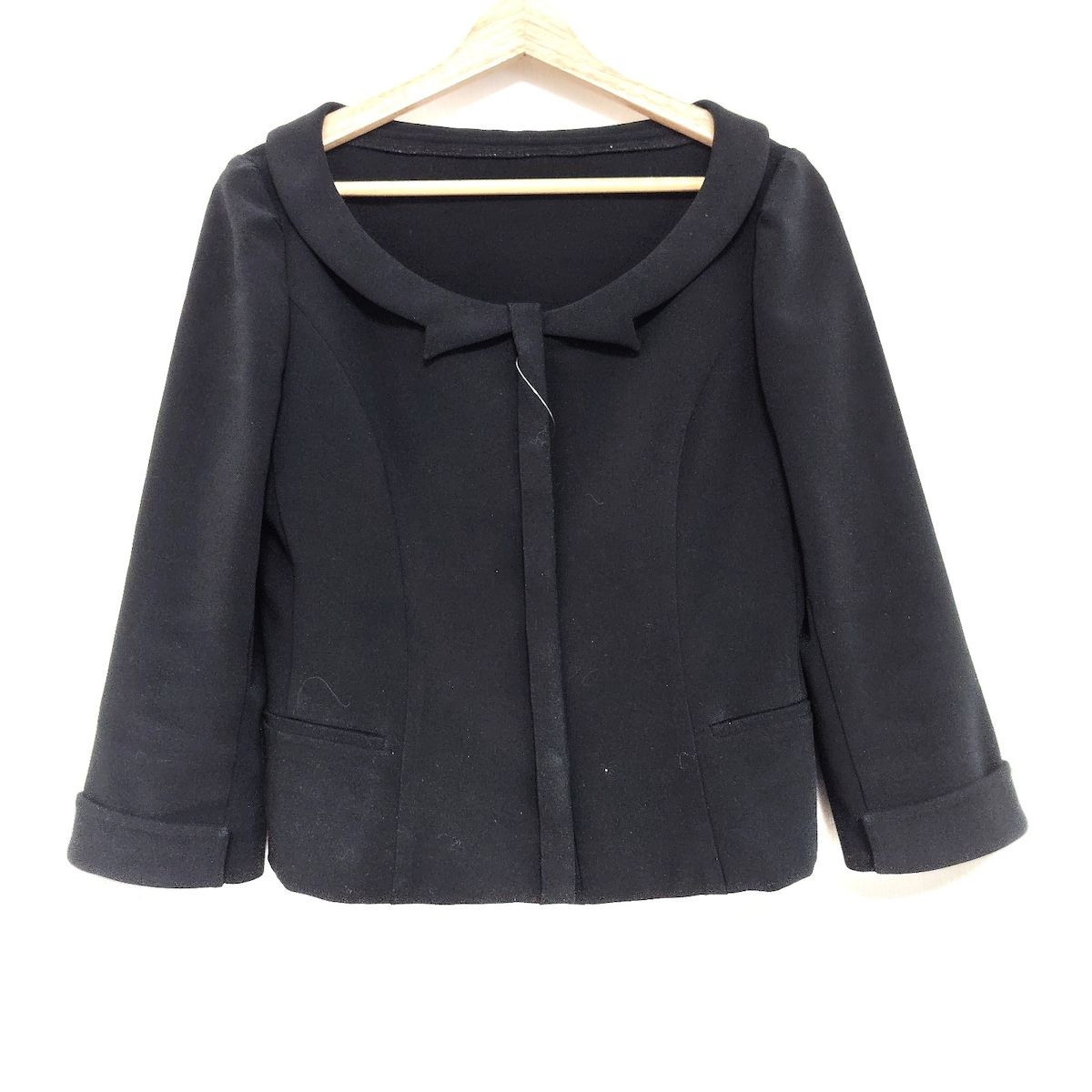 【美品】FOXEY NEW YORK 黒　ブラックジャケット40サイズ M FOXEY NEW YORK(フォクシーニューヨーク) ジャケット サイズ40 M